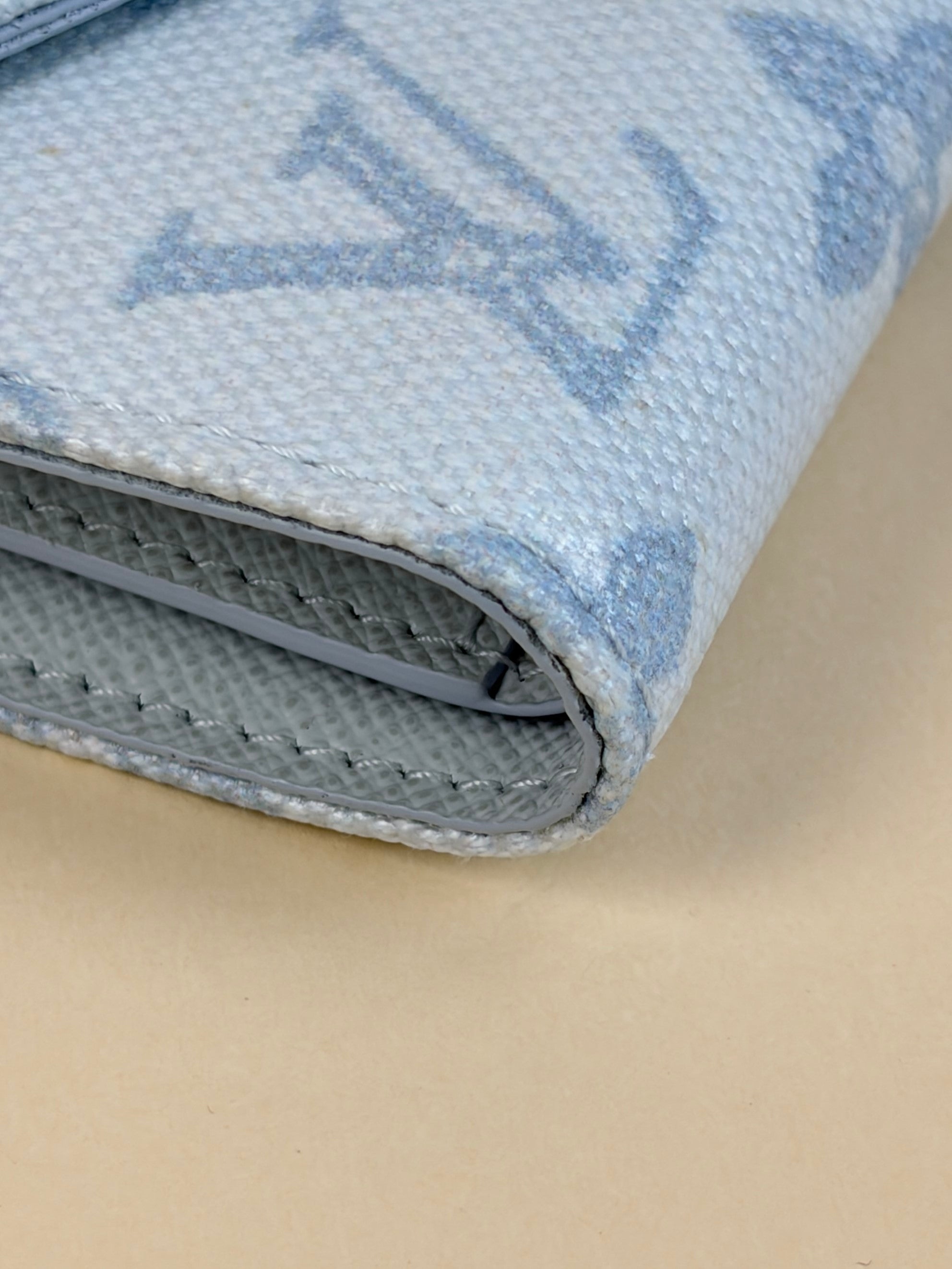 Louis Vuitton Blue Courrier Monogram Victorine Flap Wallet