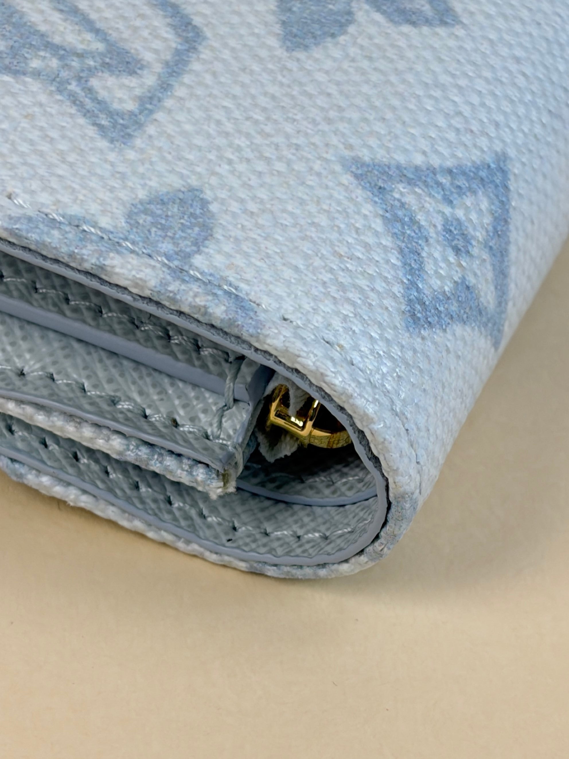 Louis Vuitton Blue Courrier Monogram Victorine Flap Wallet