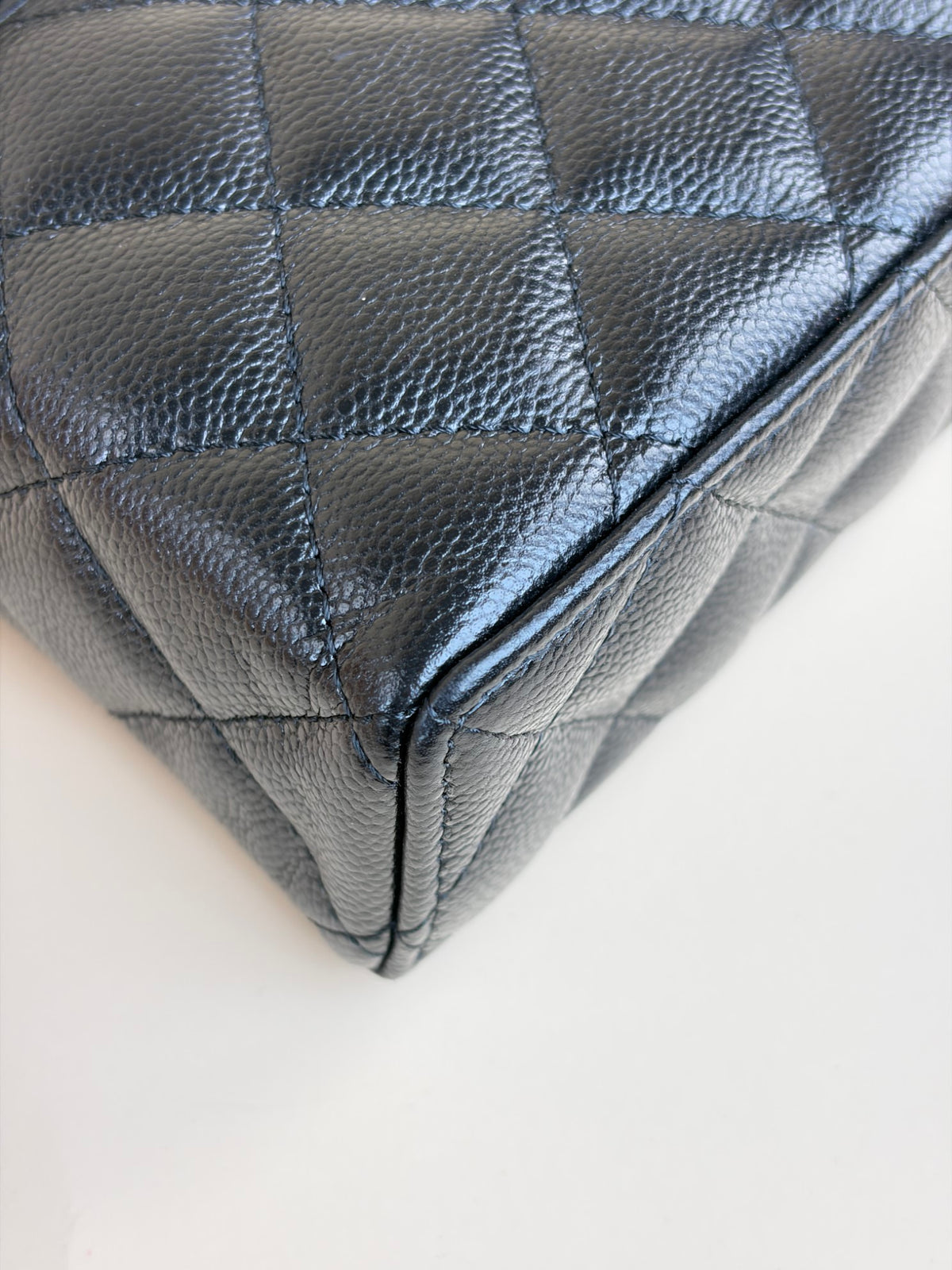 Chanel Black caviar leather vanity bag