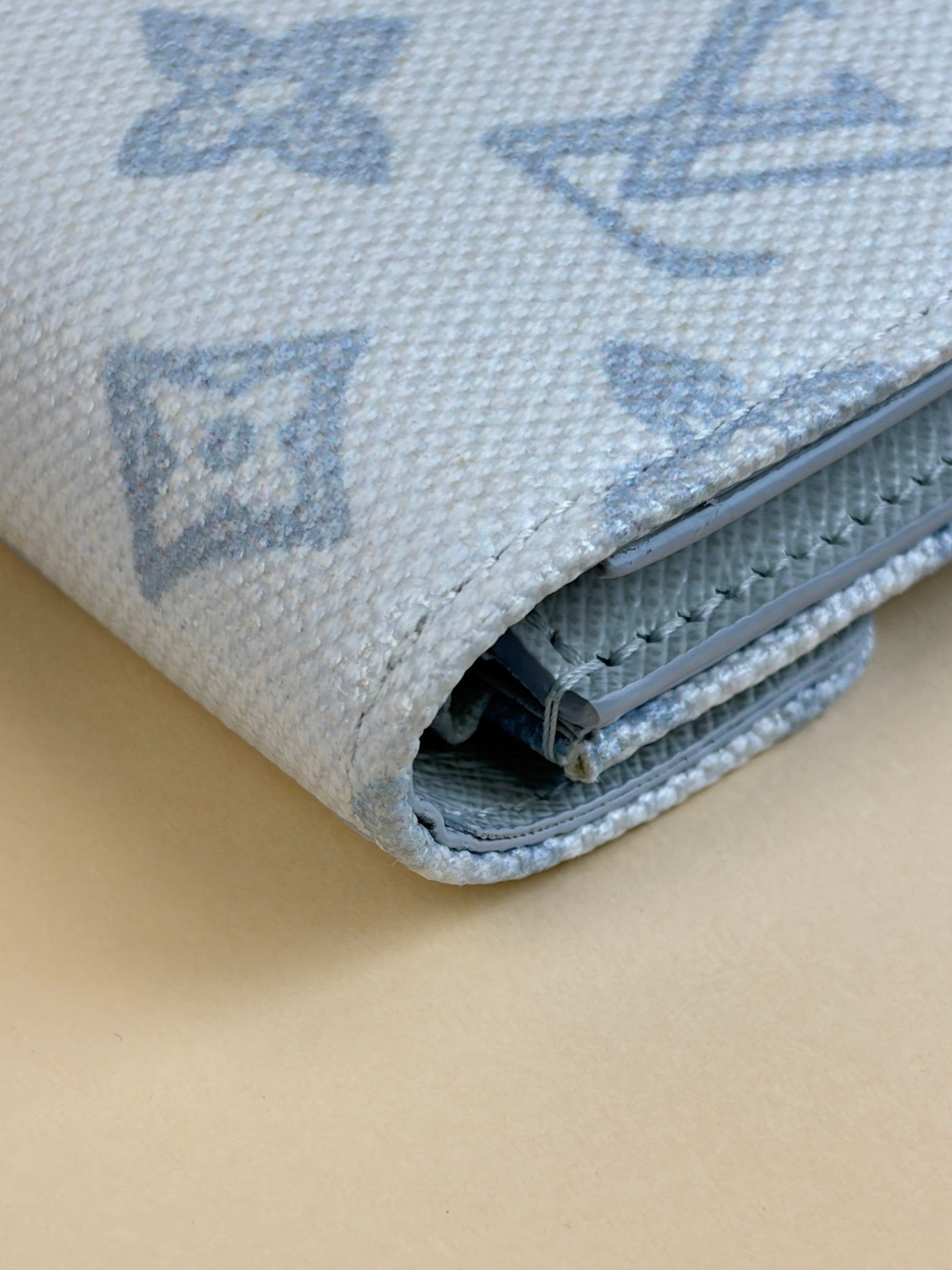 Louis Vuitton Blue Courrier Monogram Victorine Flap Wallet