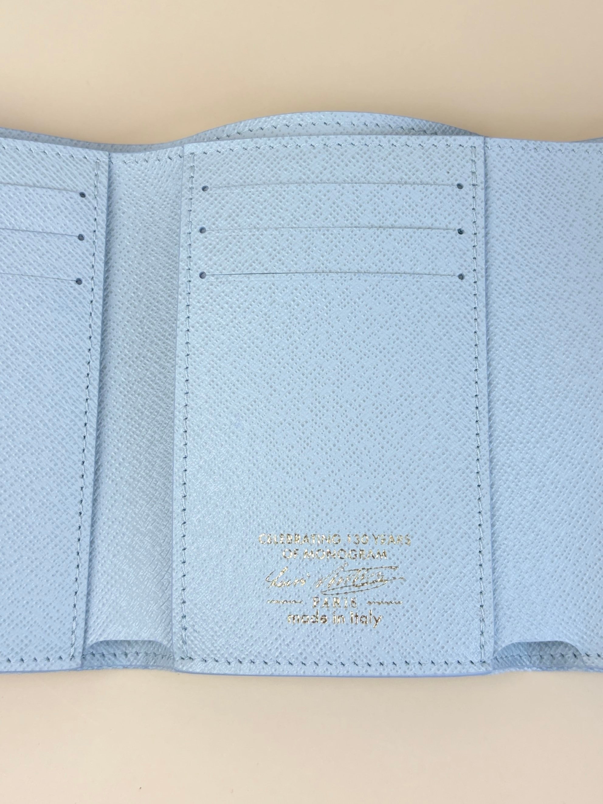 Louis Vuitton Blue Courrier Monogram Victorine Flap Wallet
