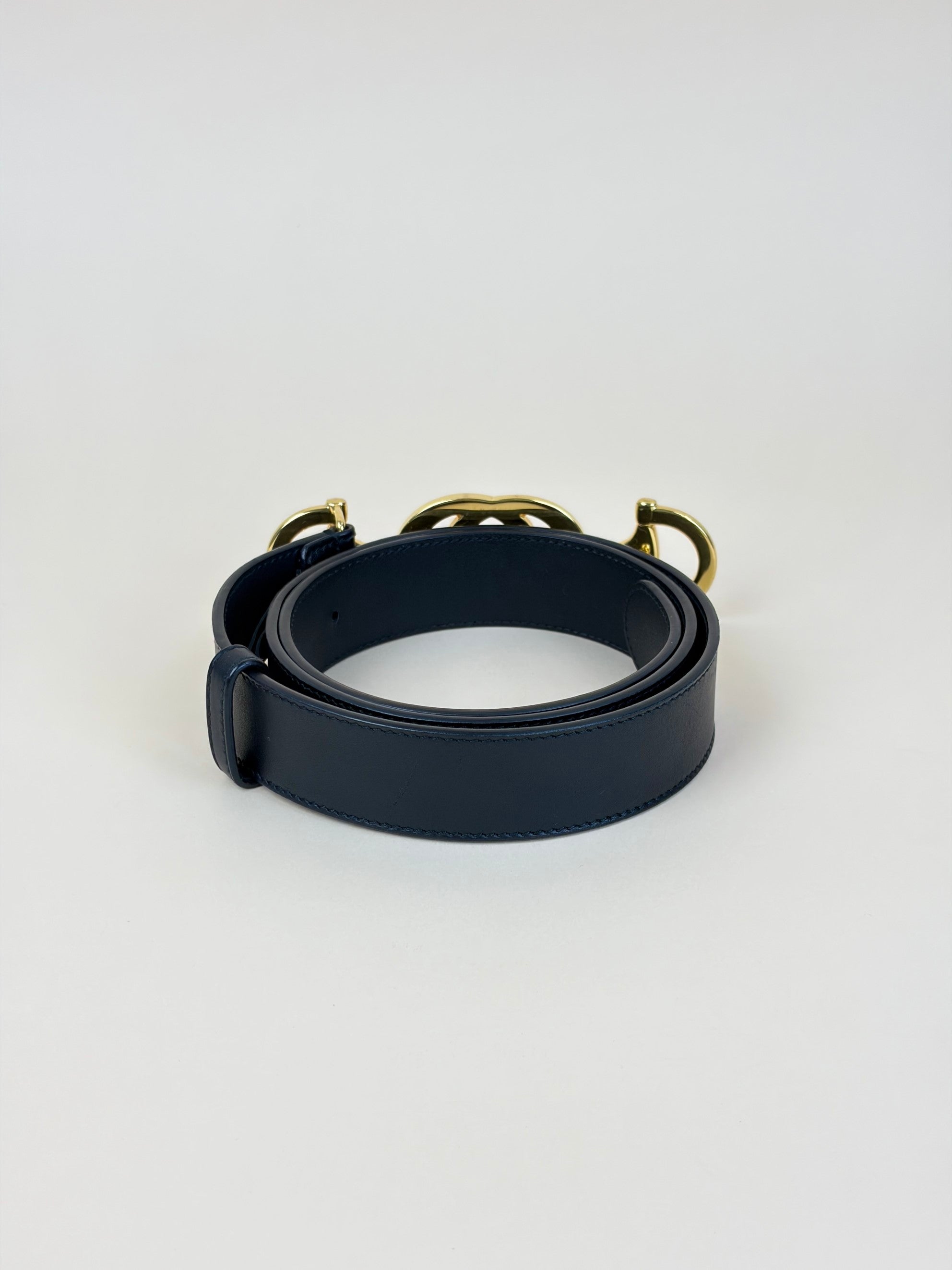 Gucci Black Zumi Buckle Belt 34