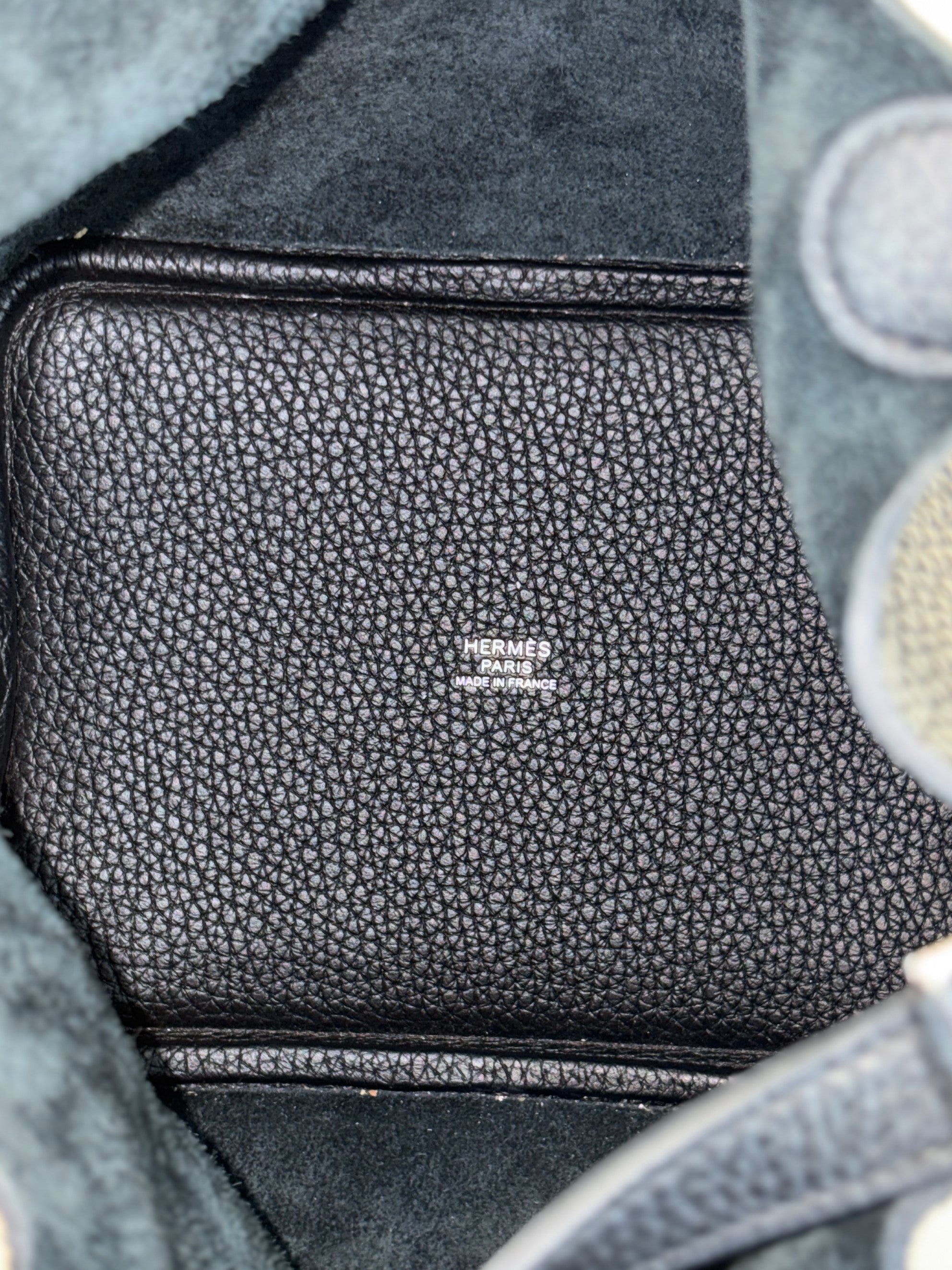 Hermes picotin lock 18 clemence leather noir