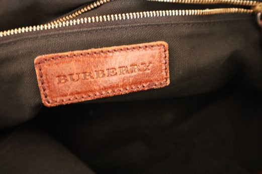 Burberry Brown House Check Bridle Tote Bag