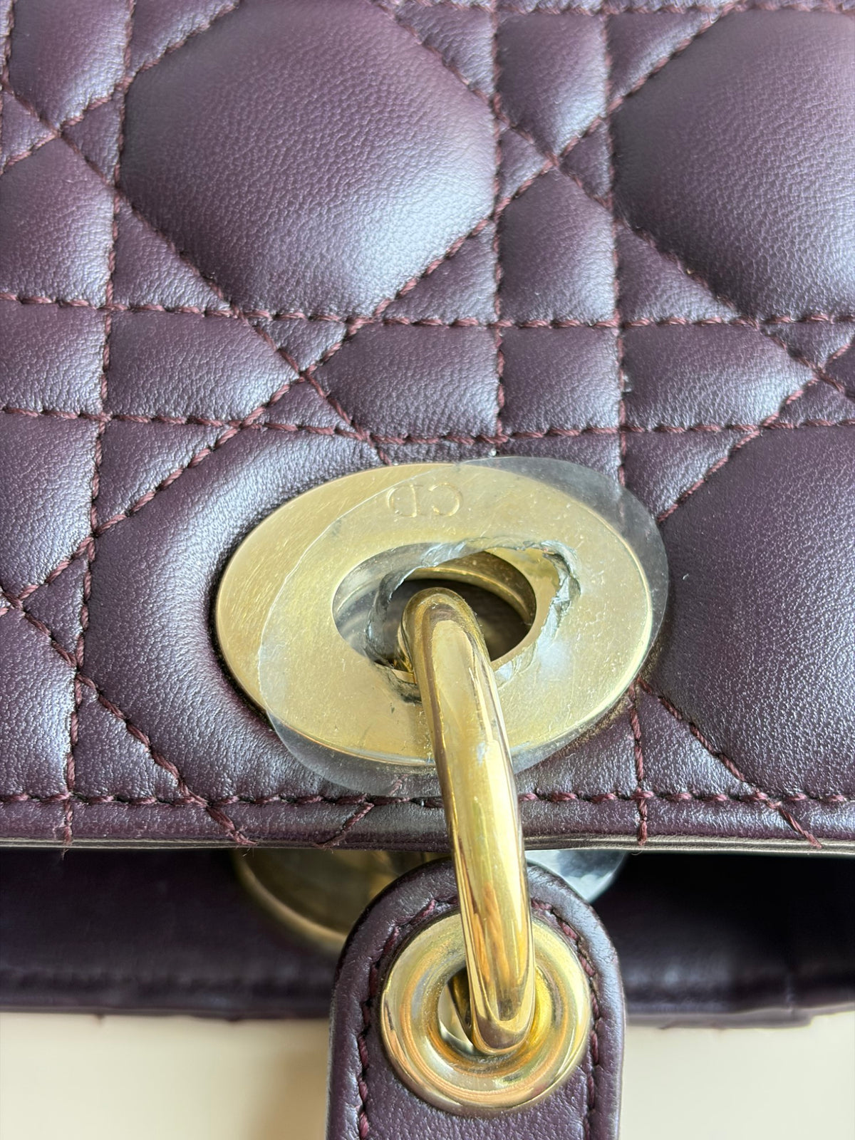 Christian Dior burgundy lady Dior small