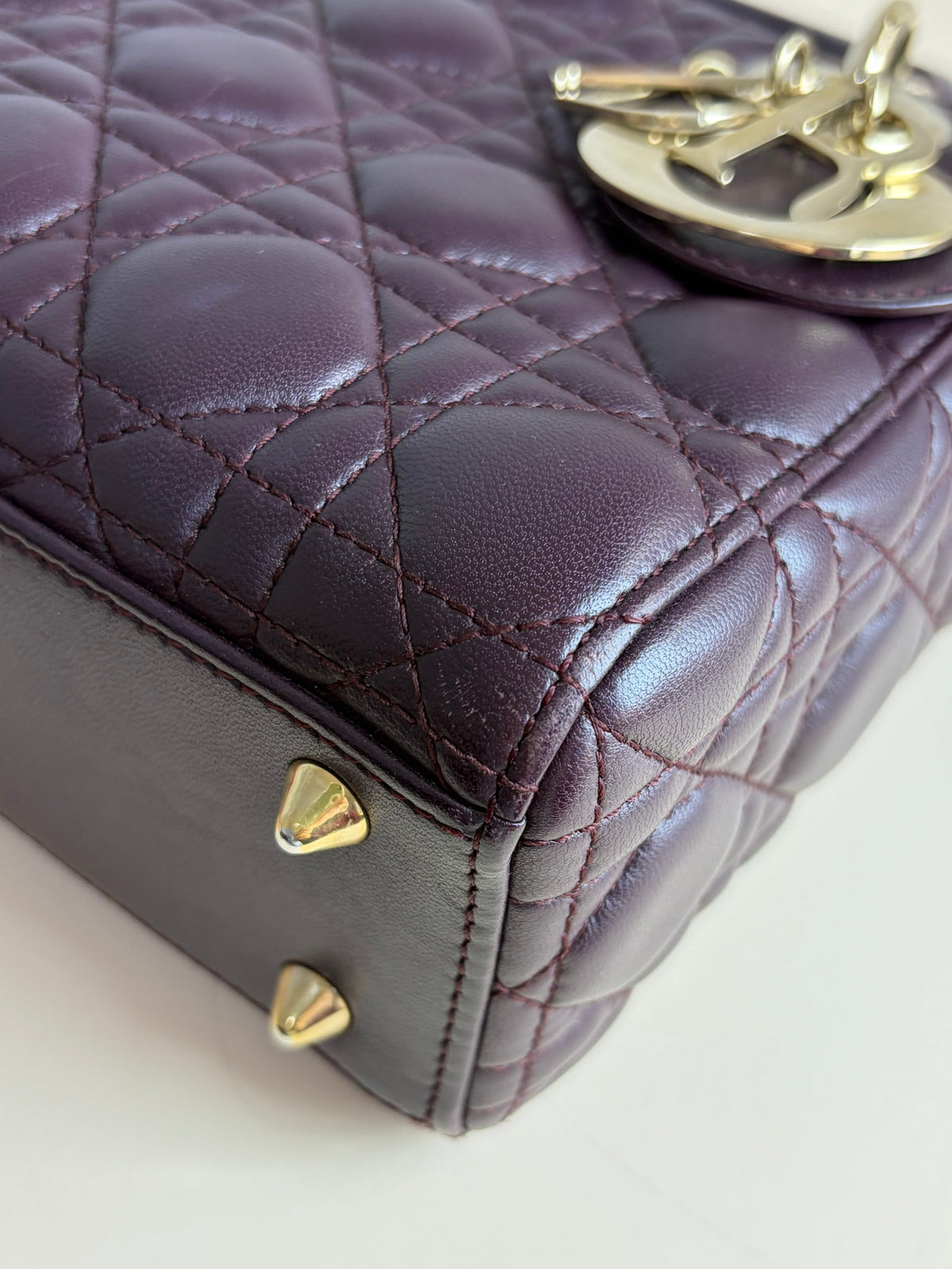 Christian Dior burgundy lady Dior small