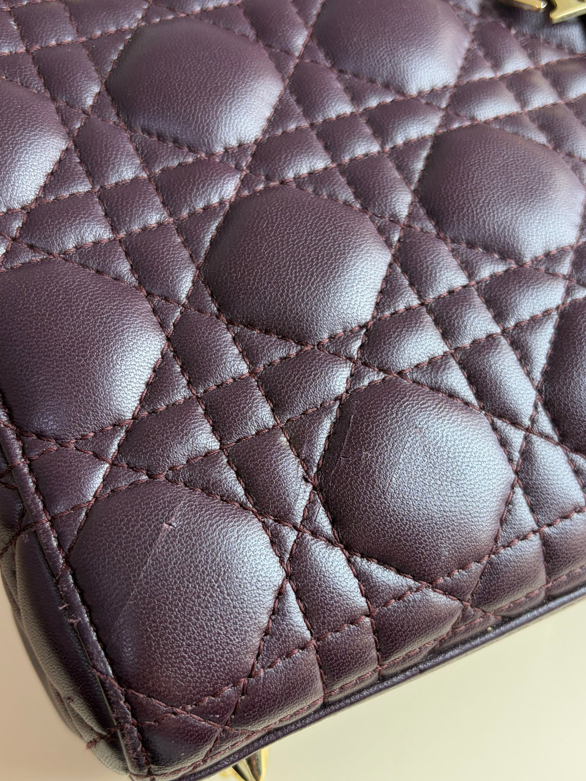 Christian Dior burgundy lady Dior small