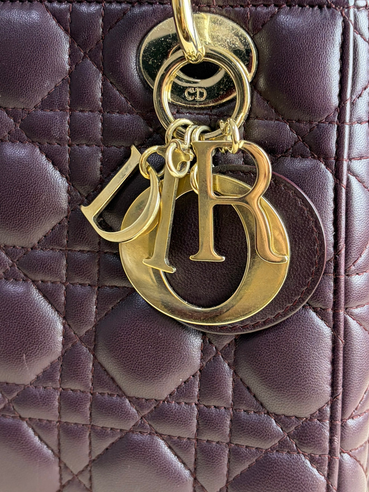 Christian Dior burgundy lady Dior small