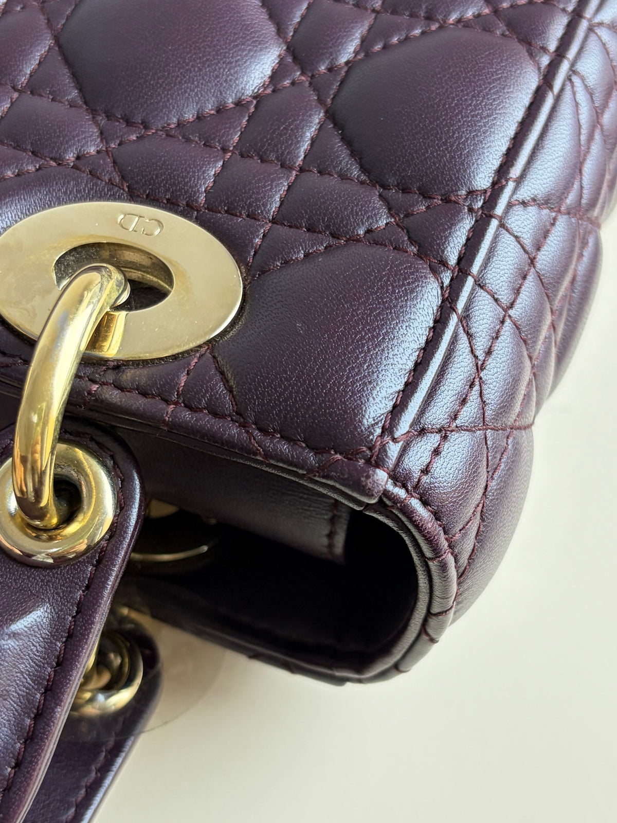 Christian Dior burgundy lady Dior small
