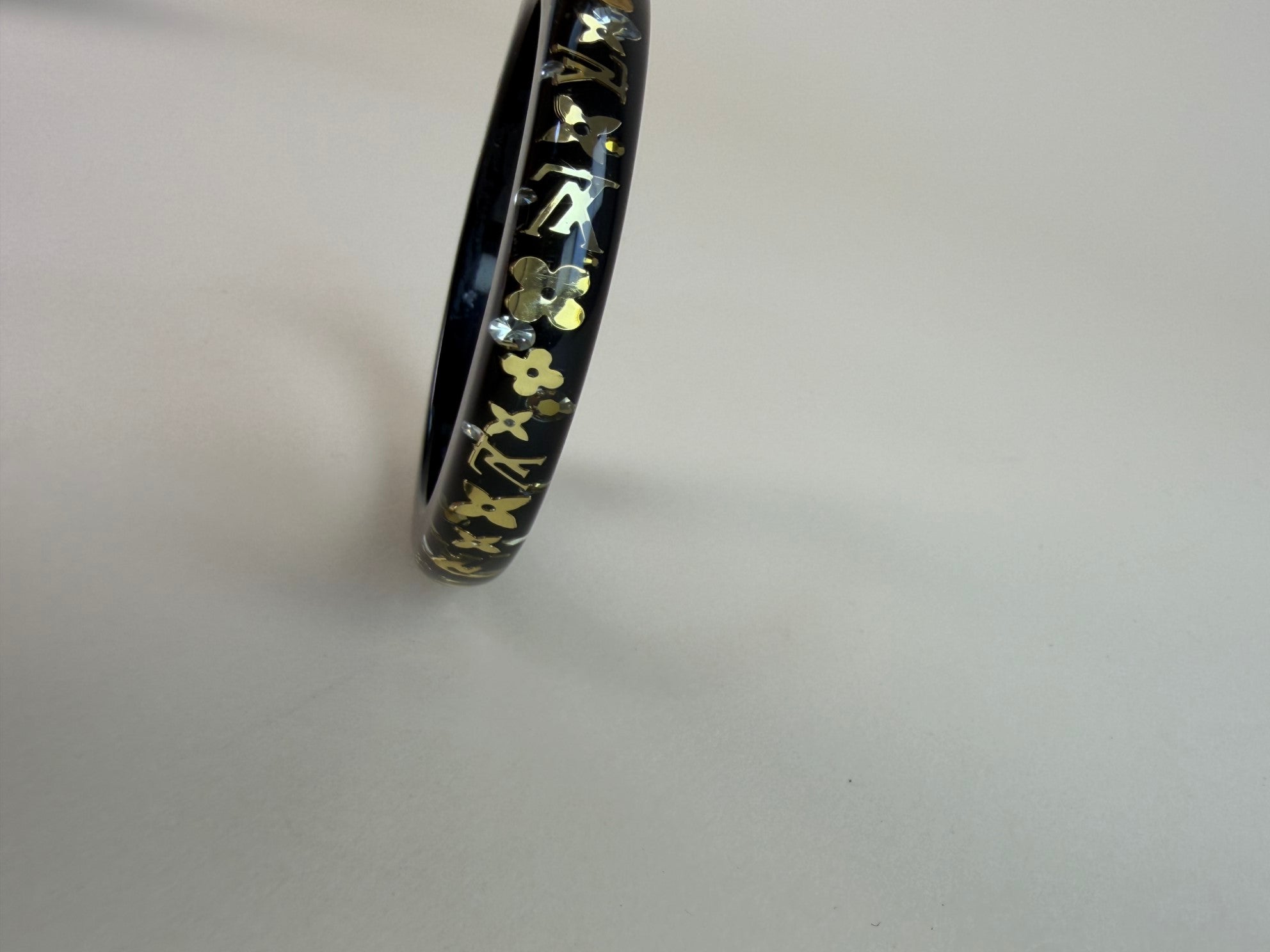 Louis Vuitton Black Resin Inclusion Monogram PM Bracelet