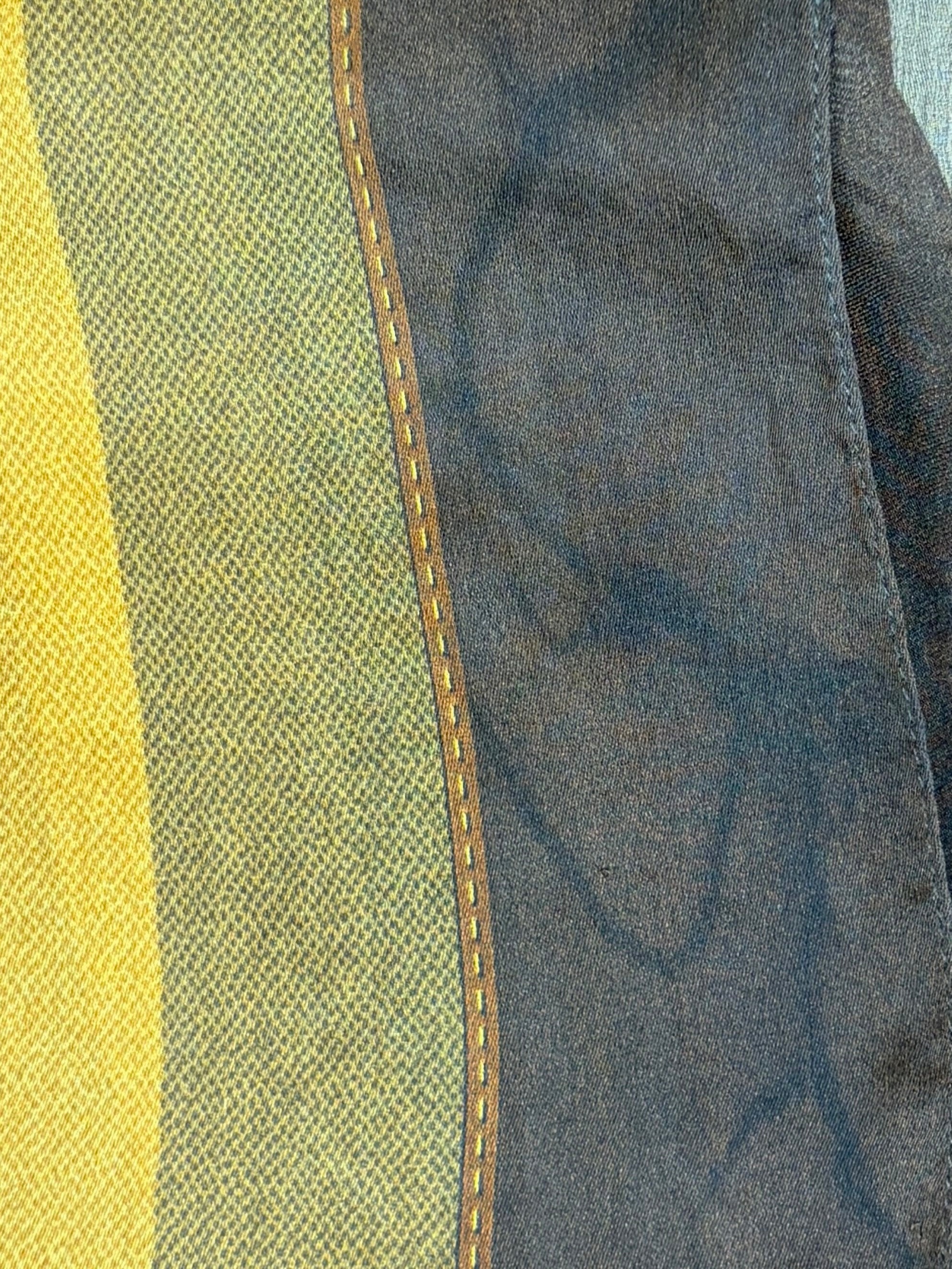 Fendi Bicolor Striped Long Silk Scarf