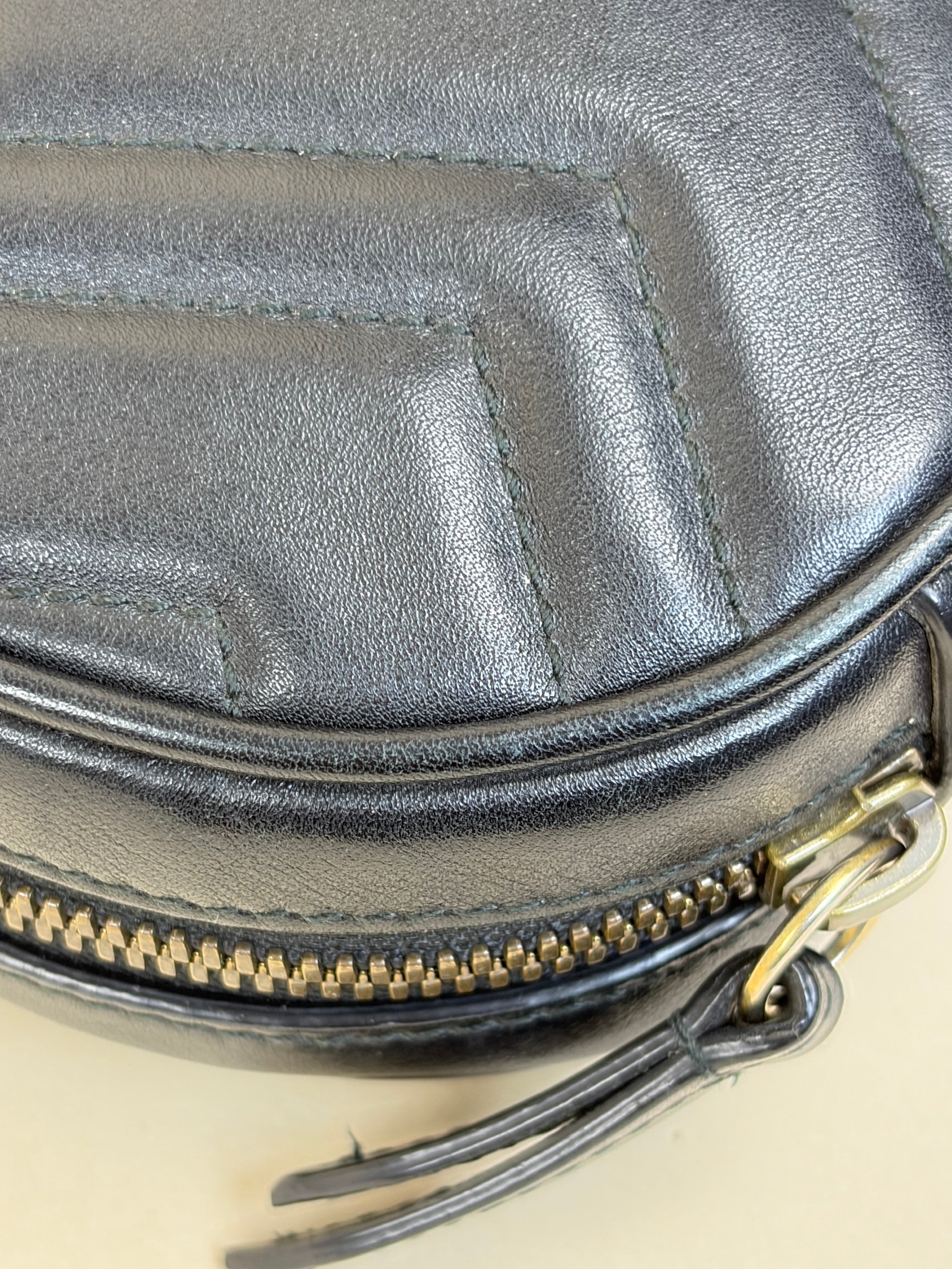 Gucci black calfskin matelasse GG Marmont Belt Bag