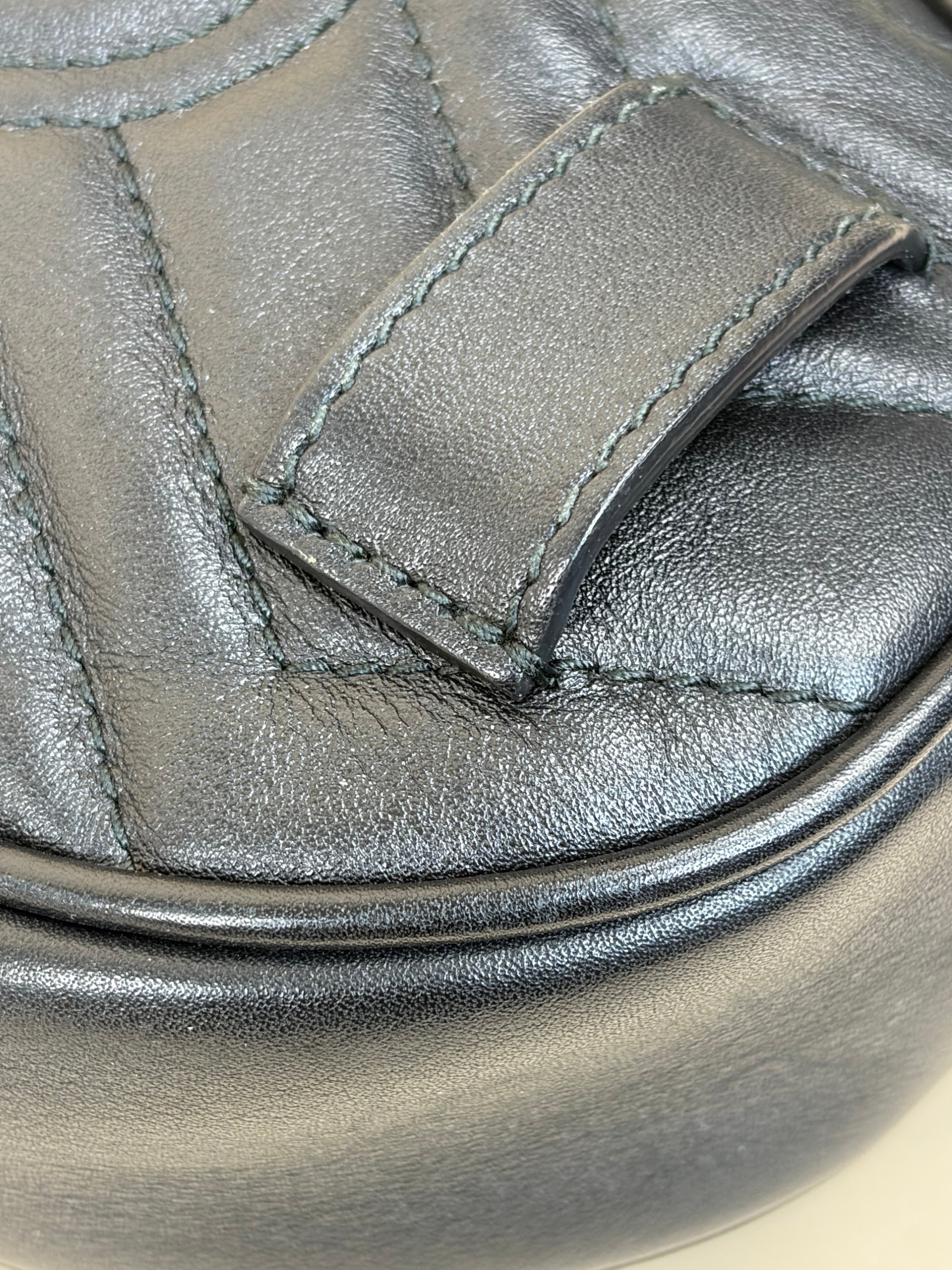 Gucci black calfskin matelasse GG Marmont Belt Bag