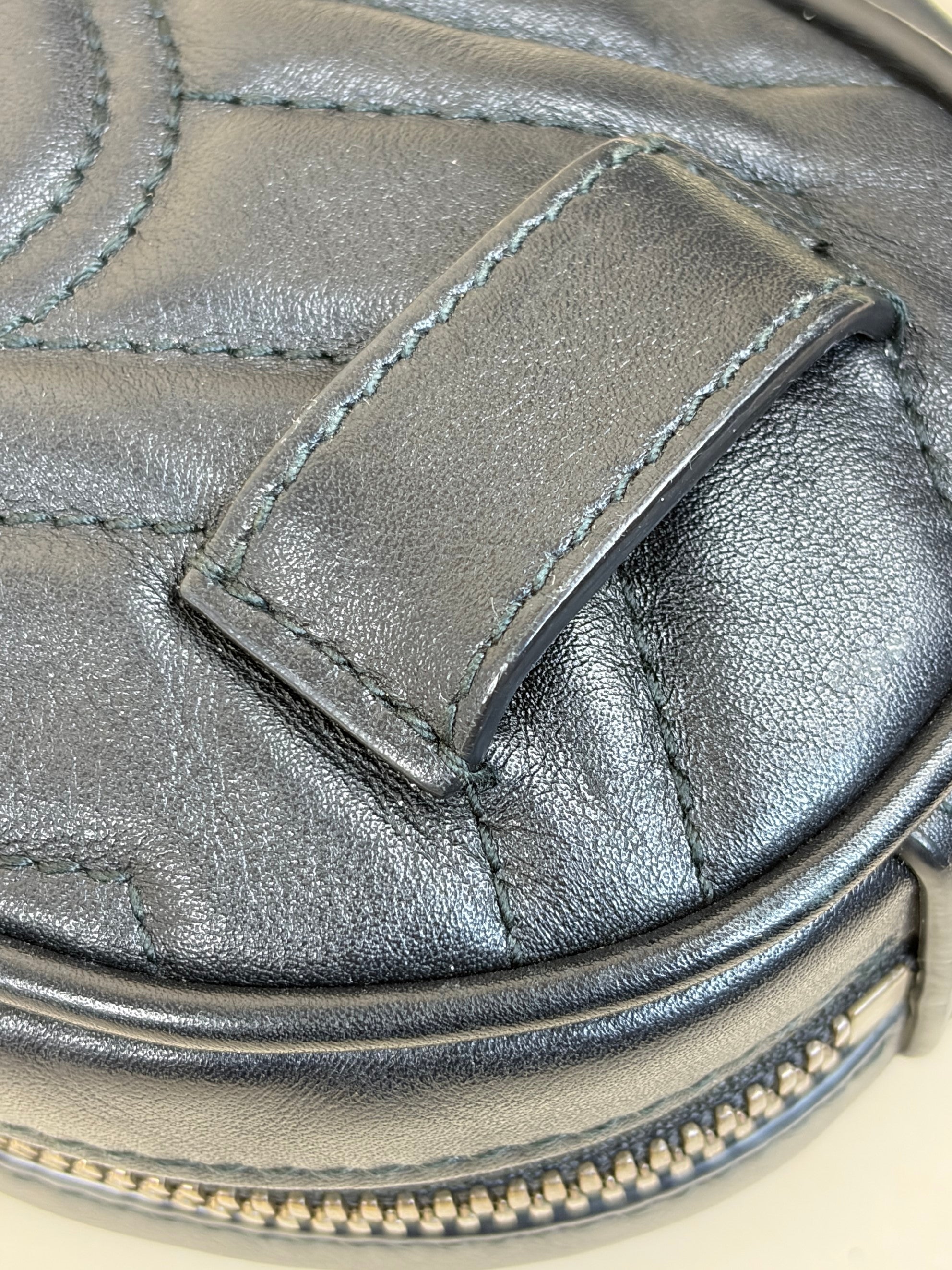 Gucci black calfskin matelasse GG Marmont Belt Bag