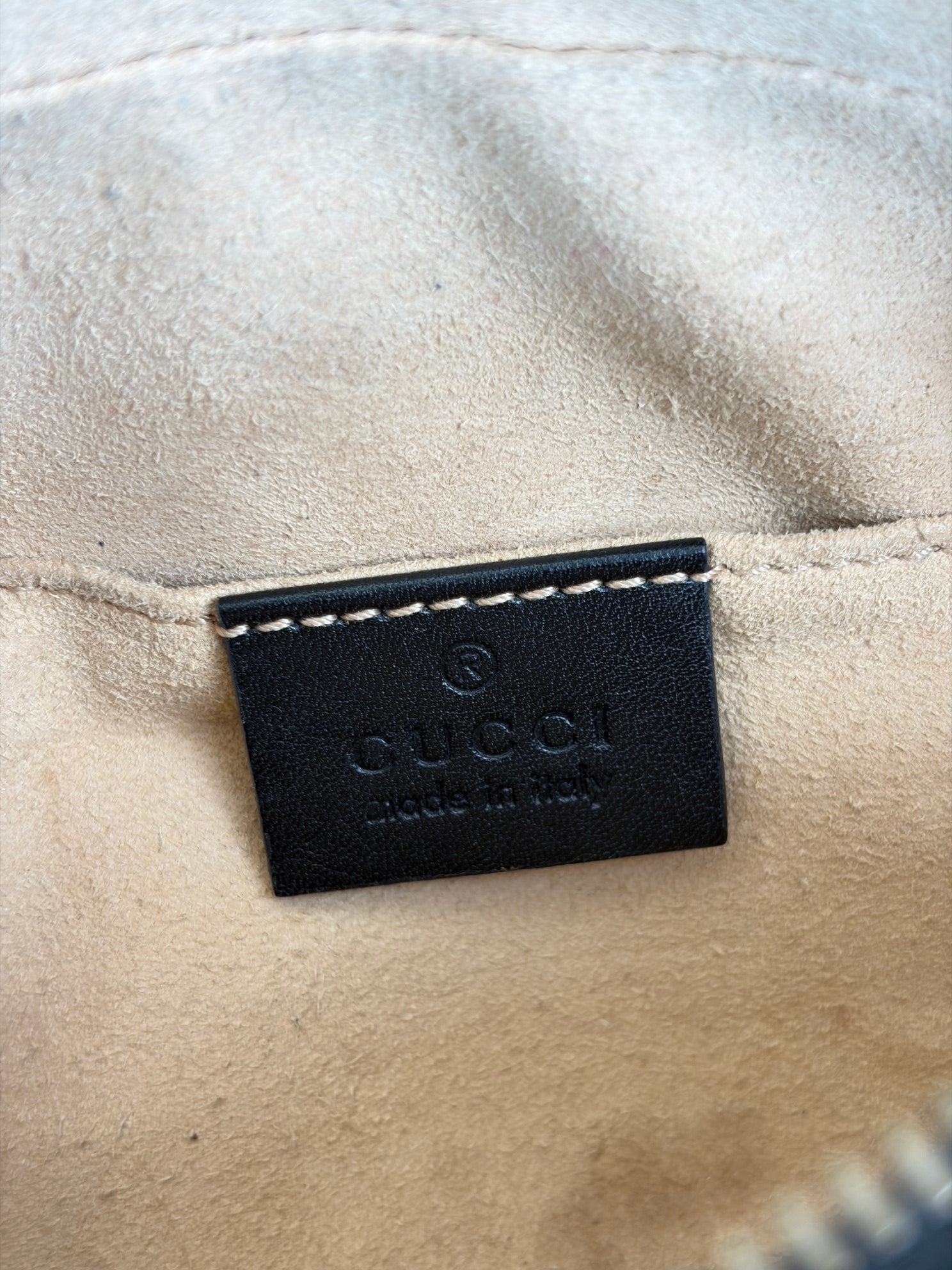 Gucci black calfskin matelasse GG Marmont Belt Bag