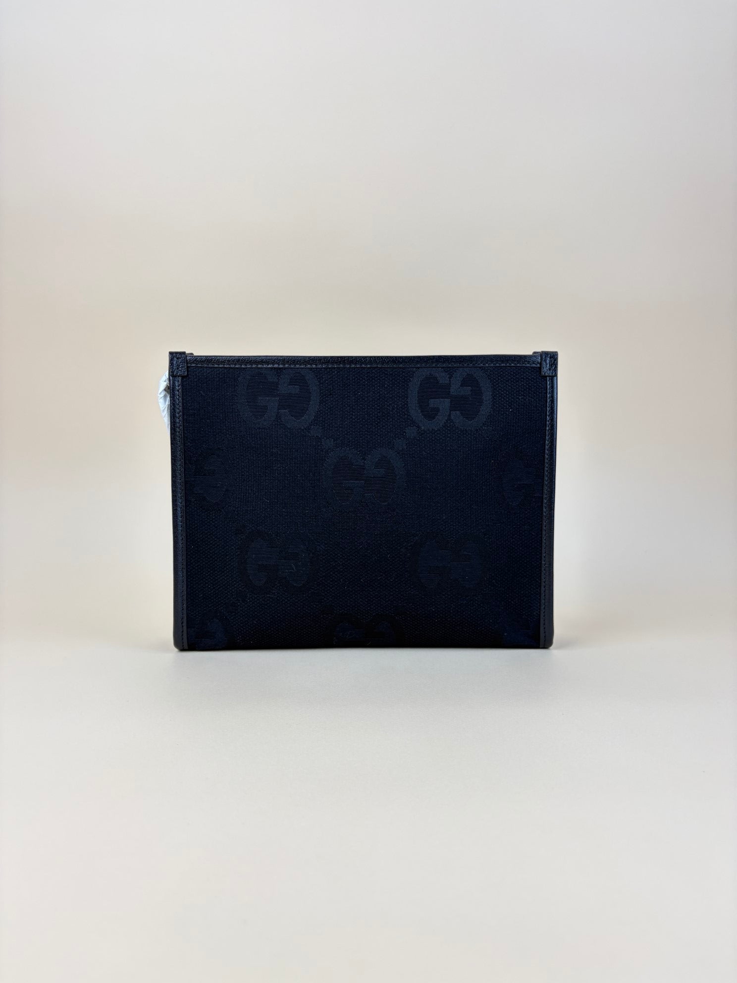 Gucci Black Jumbo GG Unisex Pouch