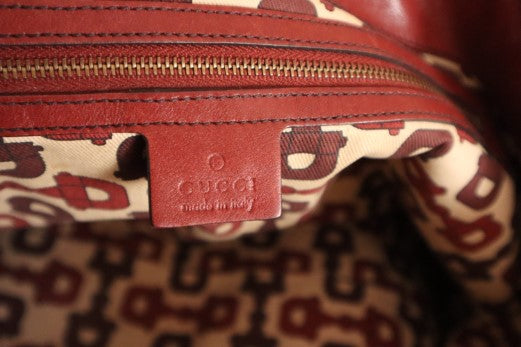 Gucci Burgundy GG Babouska Tote Bag