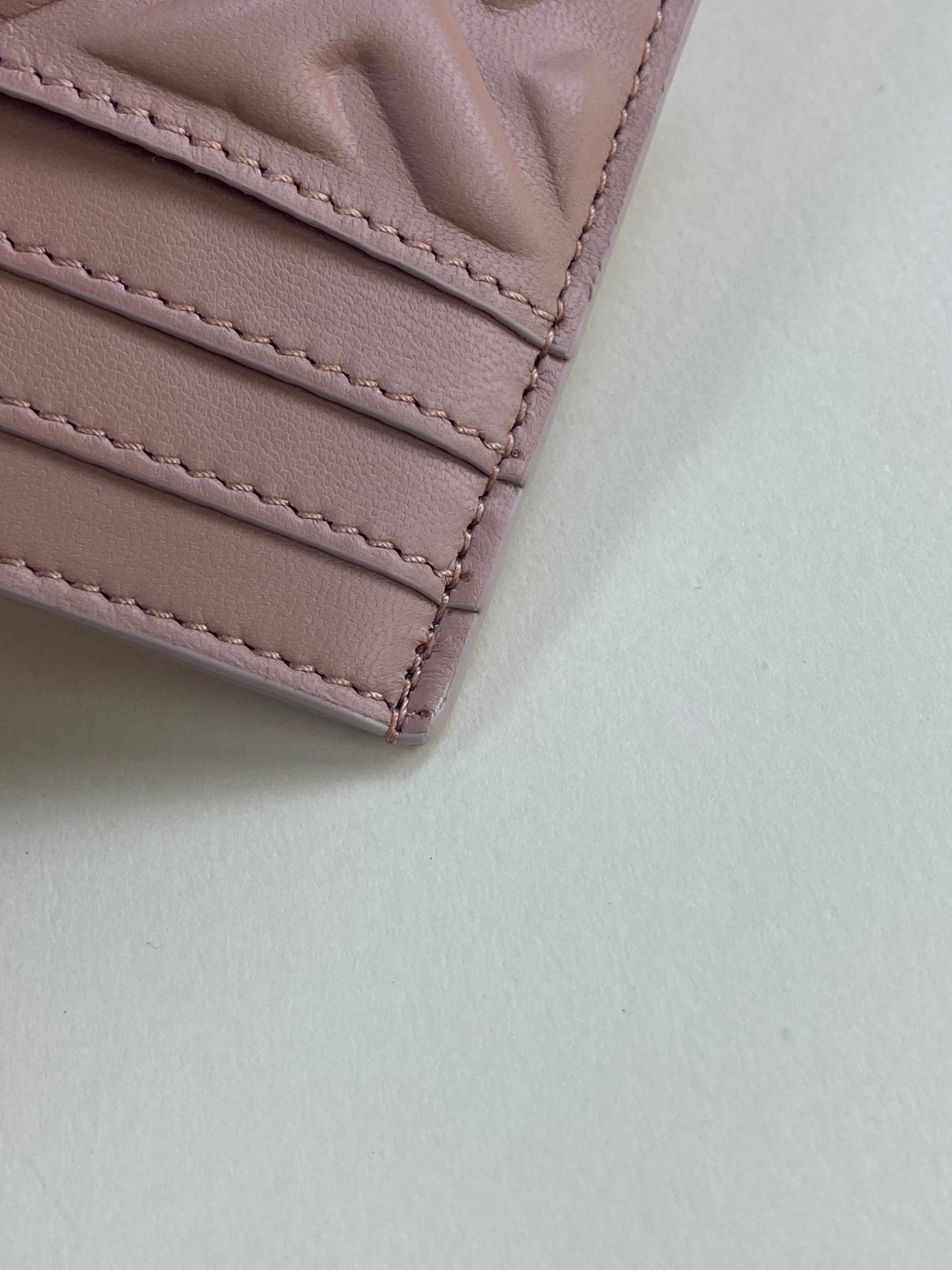 Fendi Pink Baguette FF Motif Card Holder