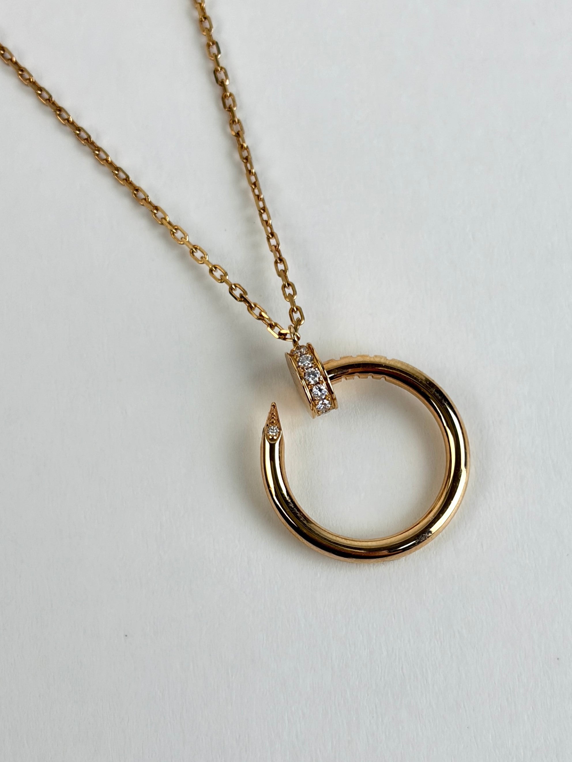 Cartier juste un clou pendant Diamonds rose gold Necklace