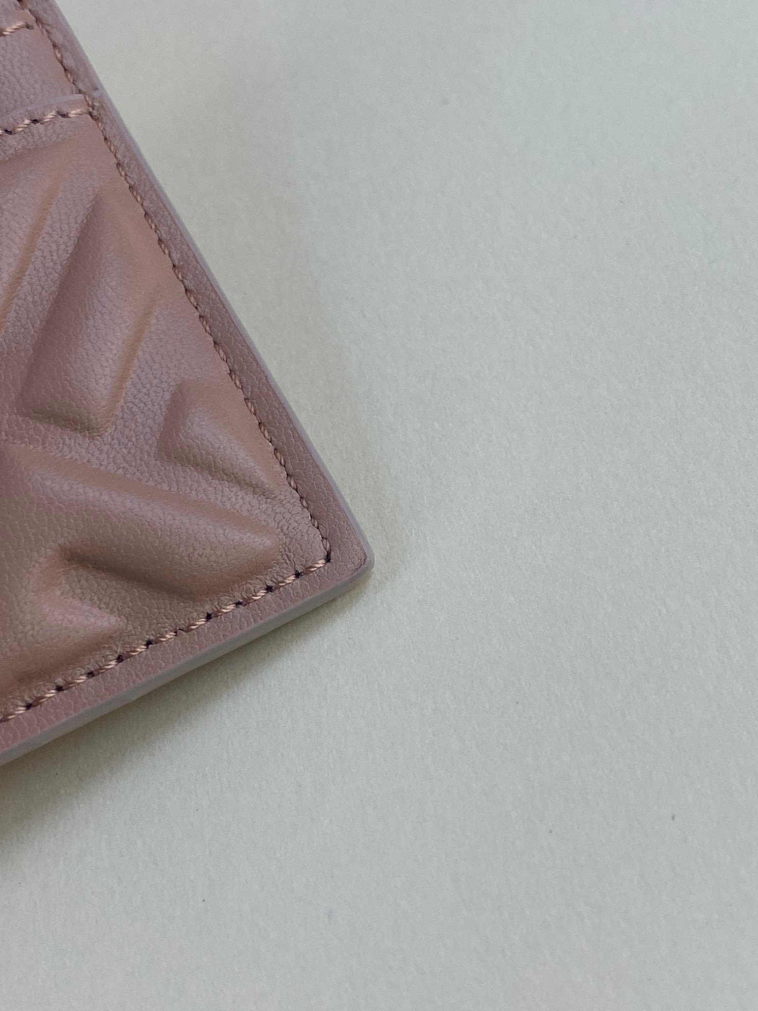 Fendi Pink Baguette FF Motif Card Holder