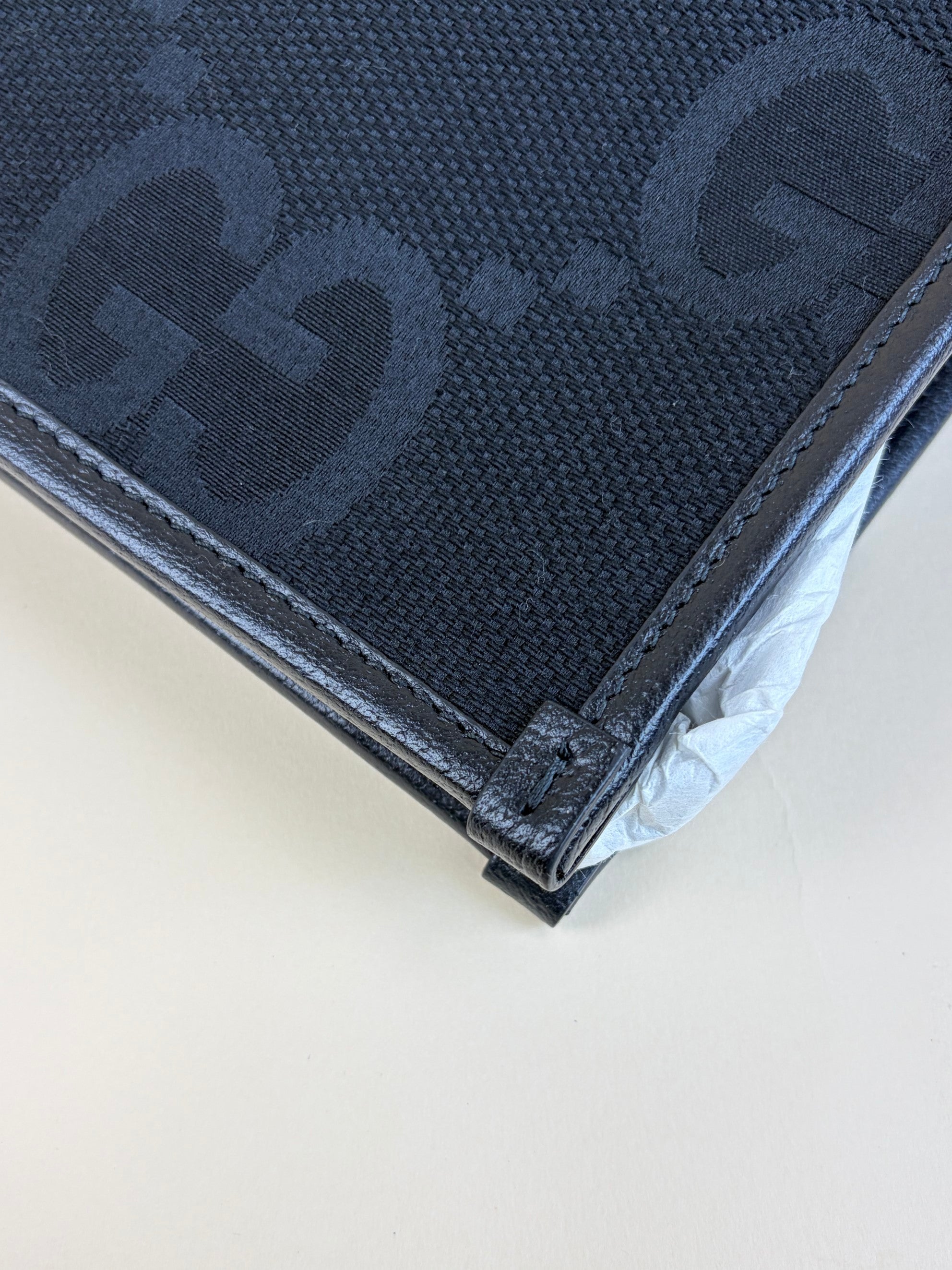 Gucci Black Jumbo GG Unisex Pouch