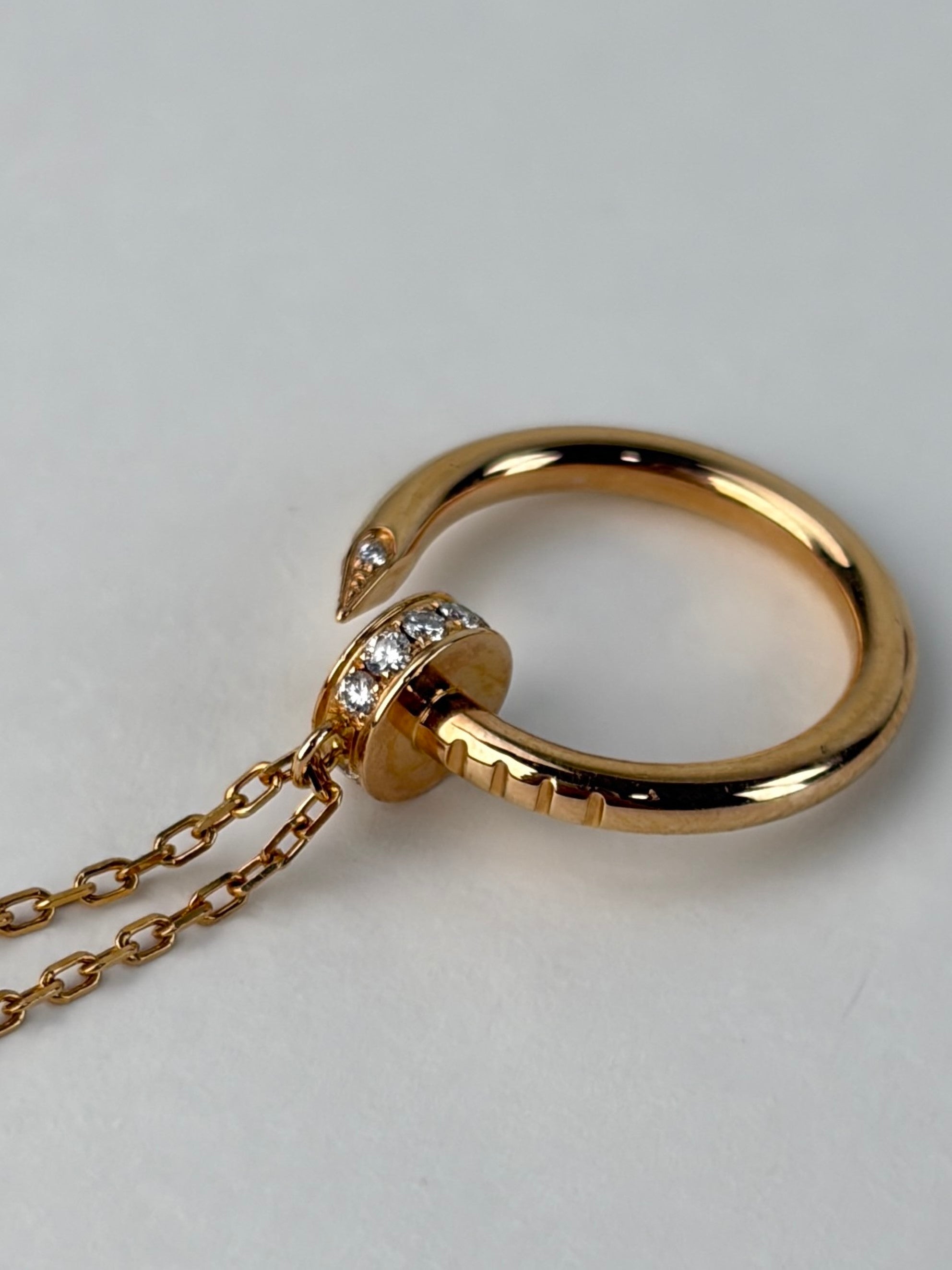 Cartier juste un clou pendant Diamonds rose gold Necklace