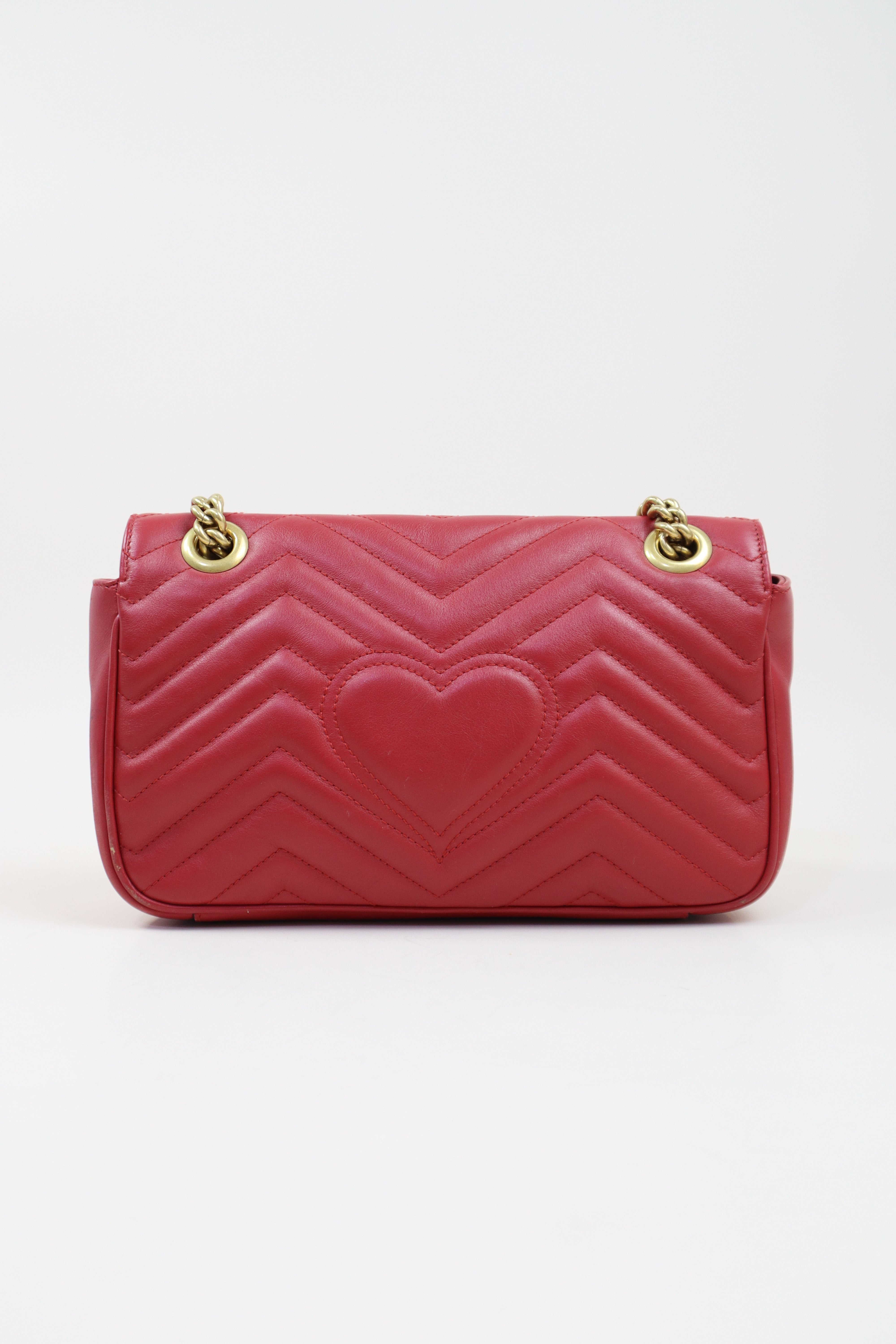Gucci Red GG Medium Marmont Crossbody Bag