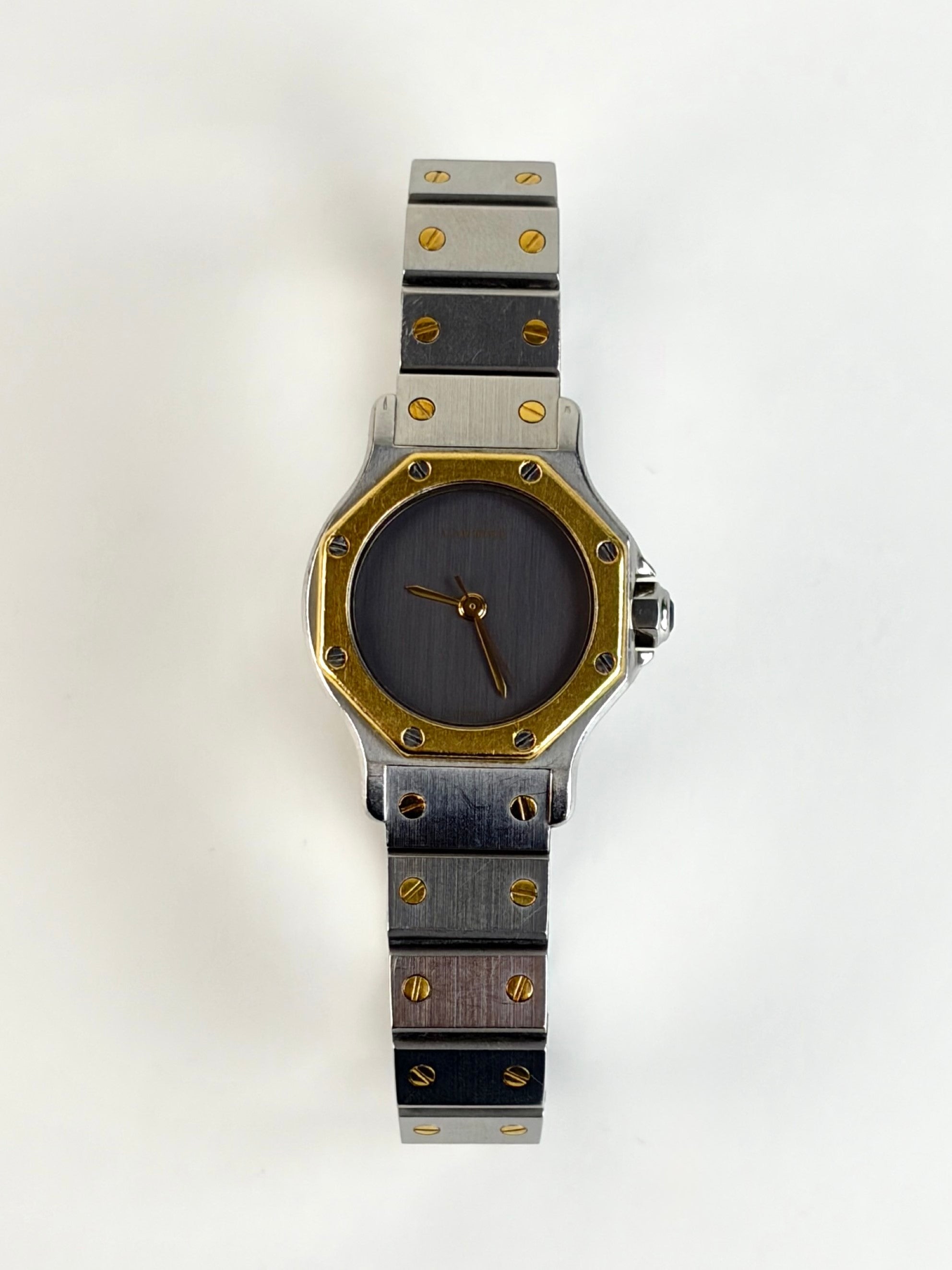 Cartier Santos Octagon steel 18k karat yellow gold Automatic ghost dial ladies Watch 22mm