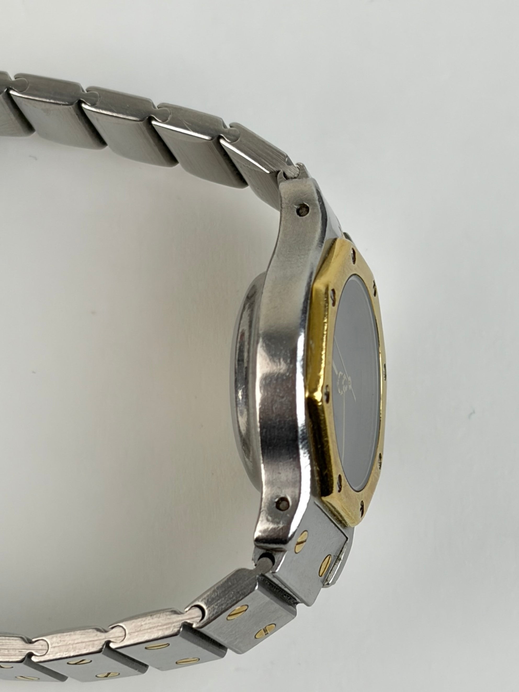 Cartier Santos Octagon steel 18k karat yellow gold Automatic ghost dial ladies Watch 22mm