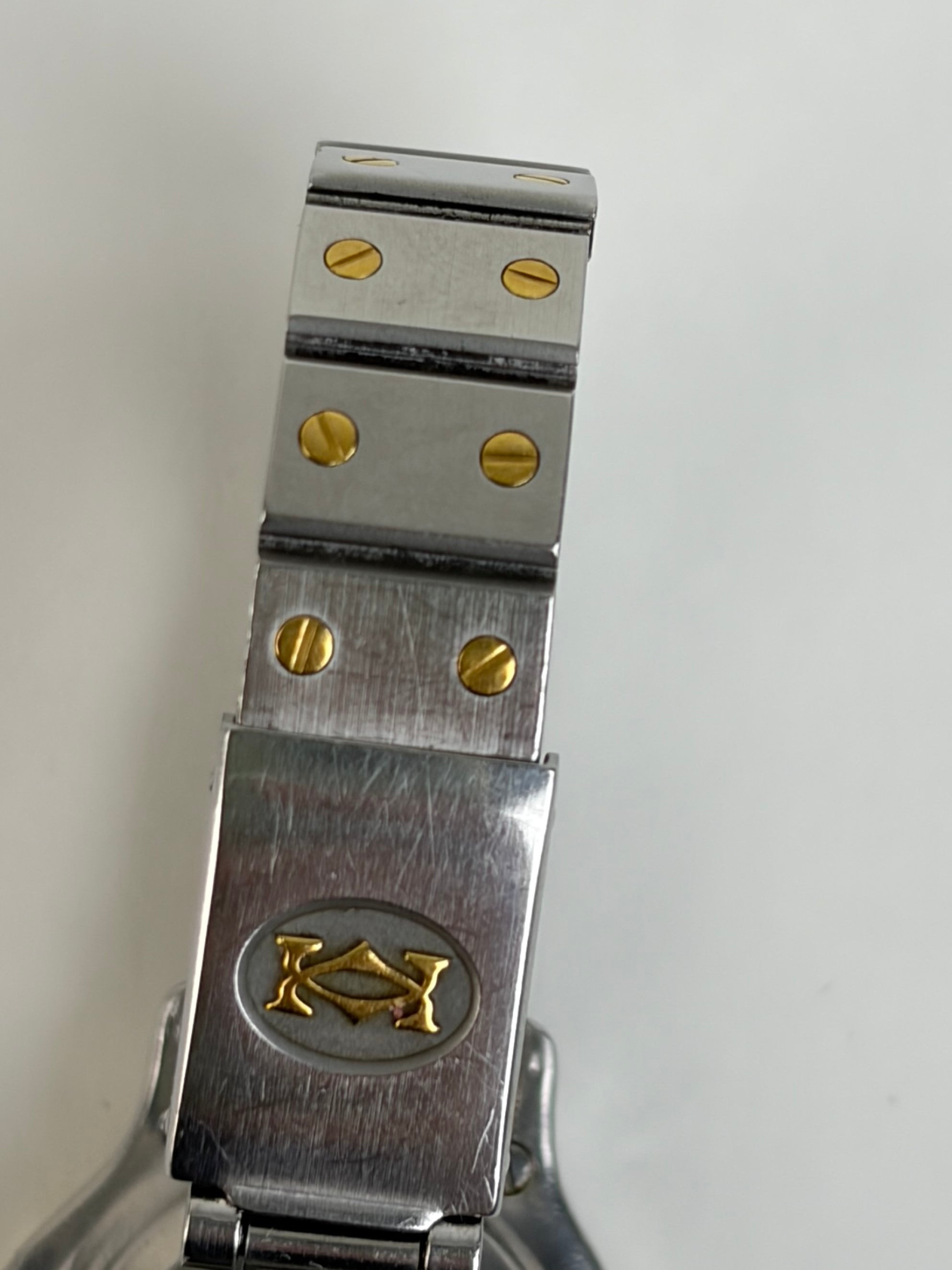 Cartier Santos Octagon steel 18k karat yellow gold Automatic ghost dial ladies Watch 22mm