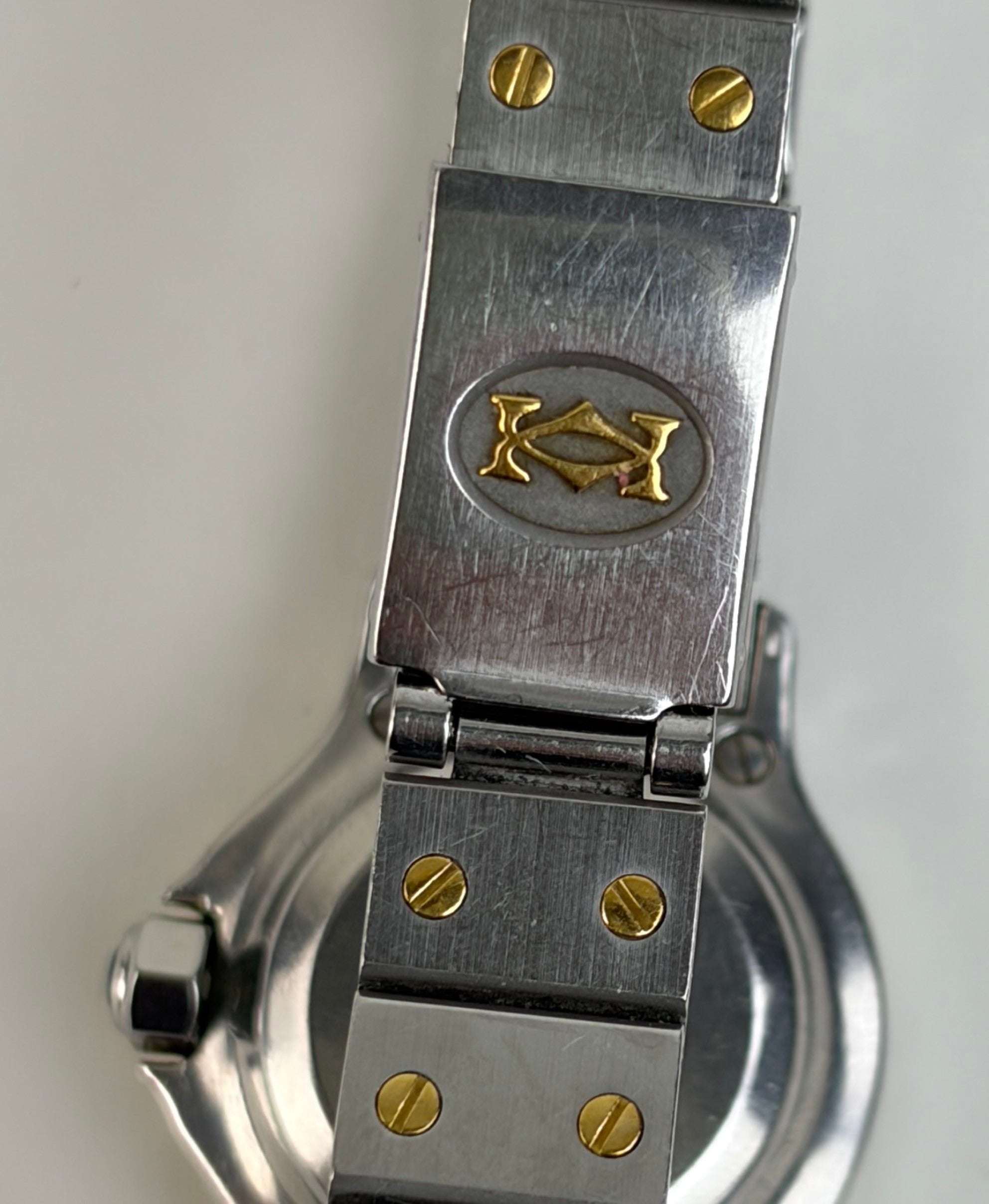 Cartier Santos Octagon steel 18k karat yellow gold Automatic ghost dial ladies Watch 22mm