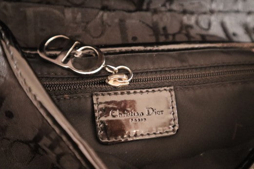 Christian Dior Black Oblique Jacquard Saddle Bag