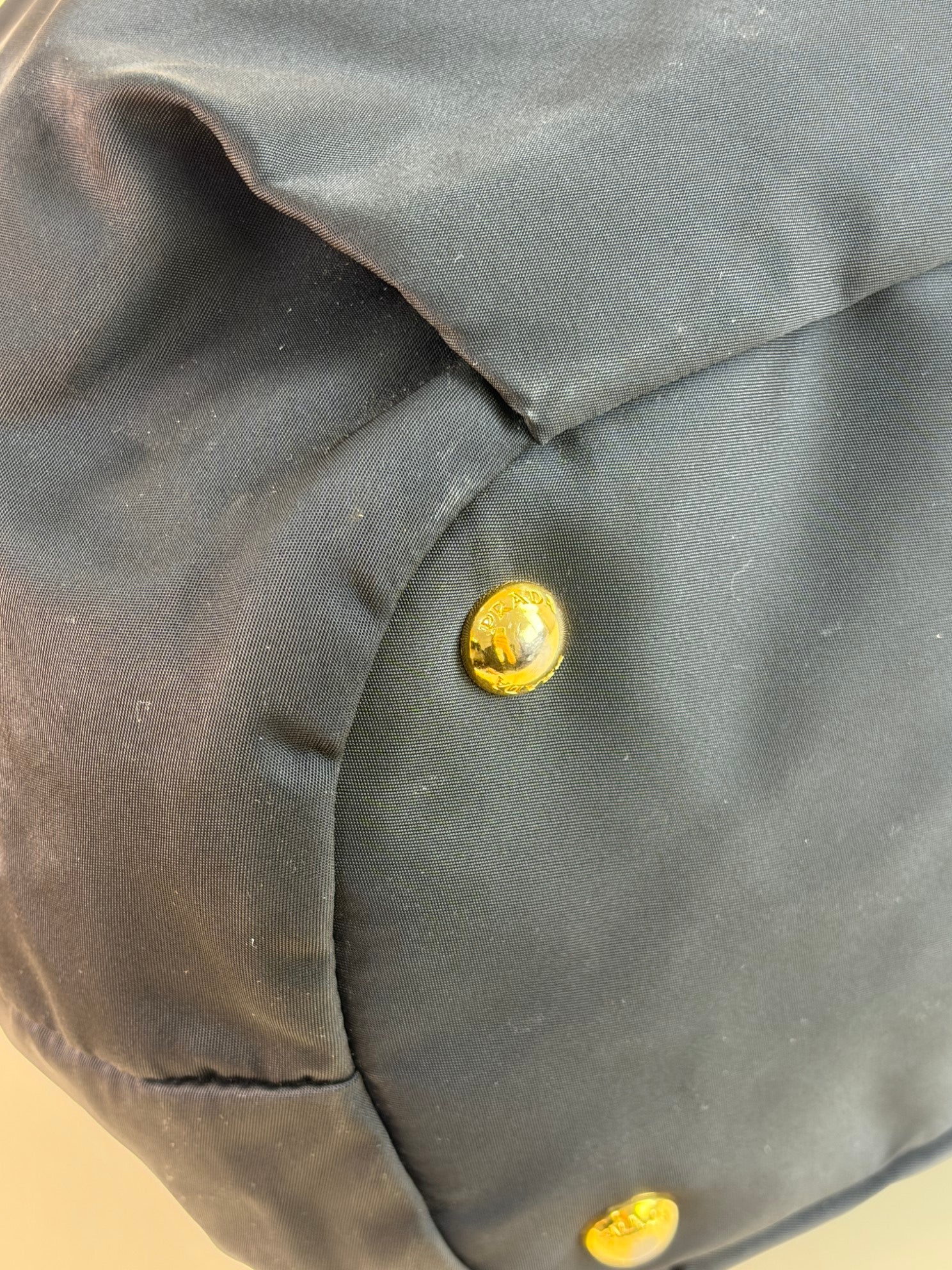 Prada Black Nappa Antique Drawstring Nylon Jacquard Shoulder Bag