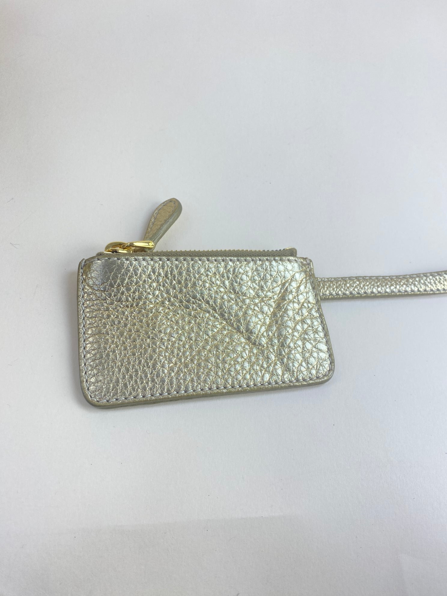 Prada Metallic Gold Vitello Daino Side Pocket Shoulder Bag