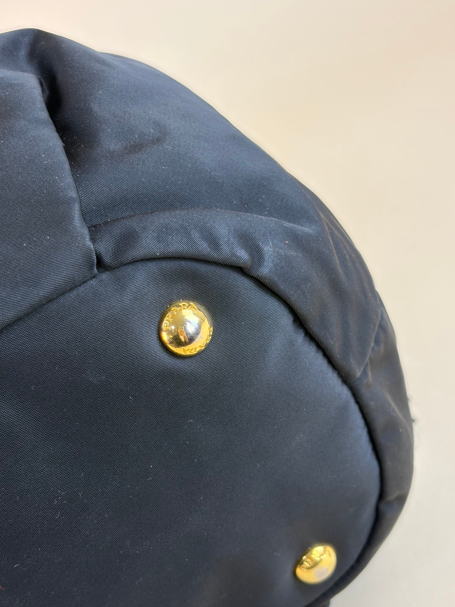 Prada Black Nappa Antique Drawstring Nylon Jacquard Shoulder Bag