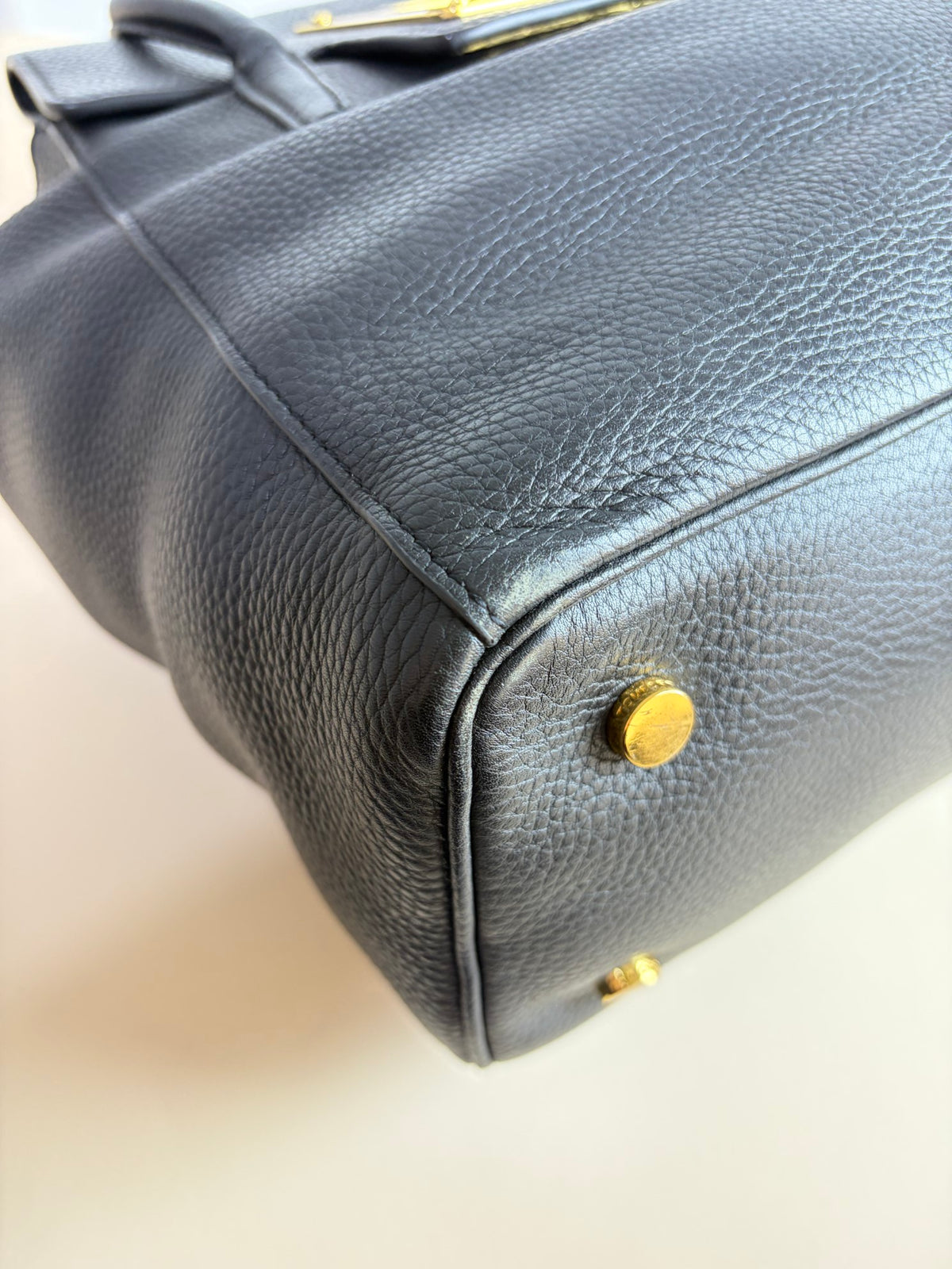 Tom Ford black leather turn-lock Natalia tote bag