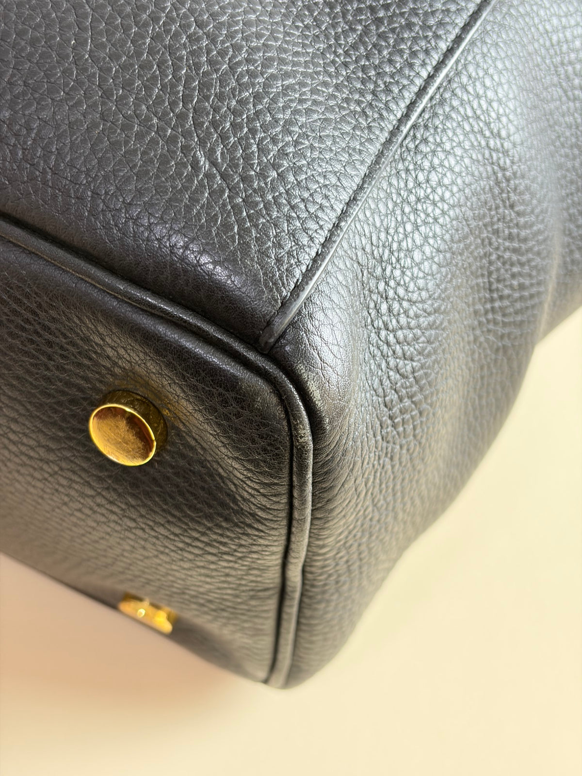 Tom Ford black leather turn-lock Natalia tote bag