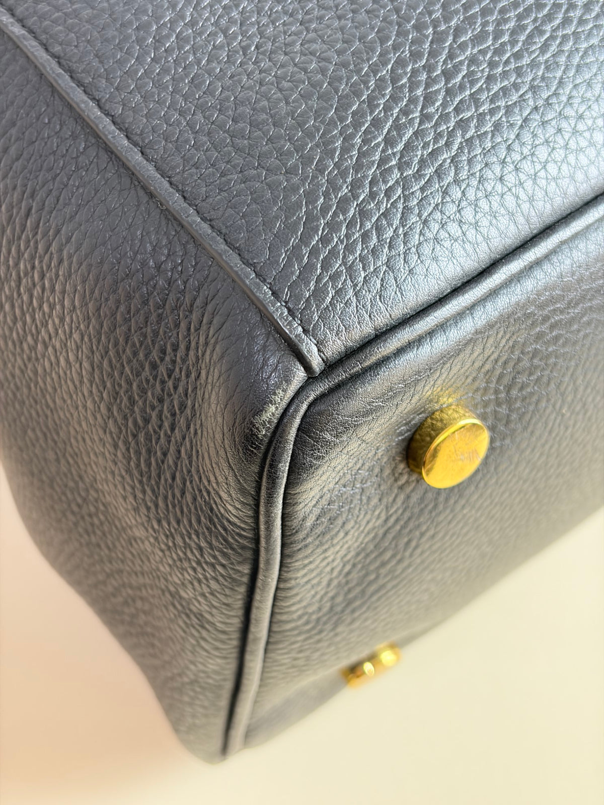 Tom Ford black leather turn-lock Natalia tote bag