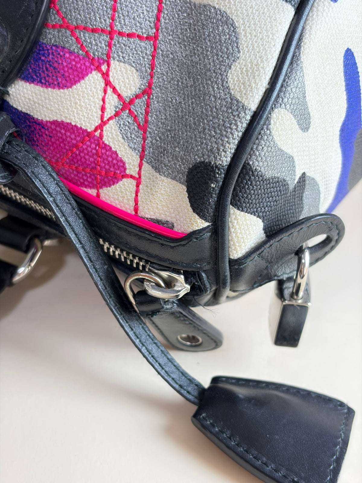 Louis Vuitton multicolor camouflage canvas Anselm Rayle Boston bag