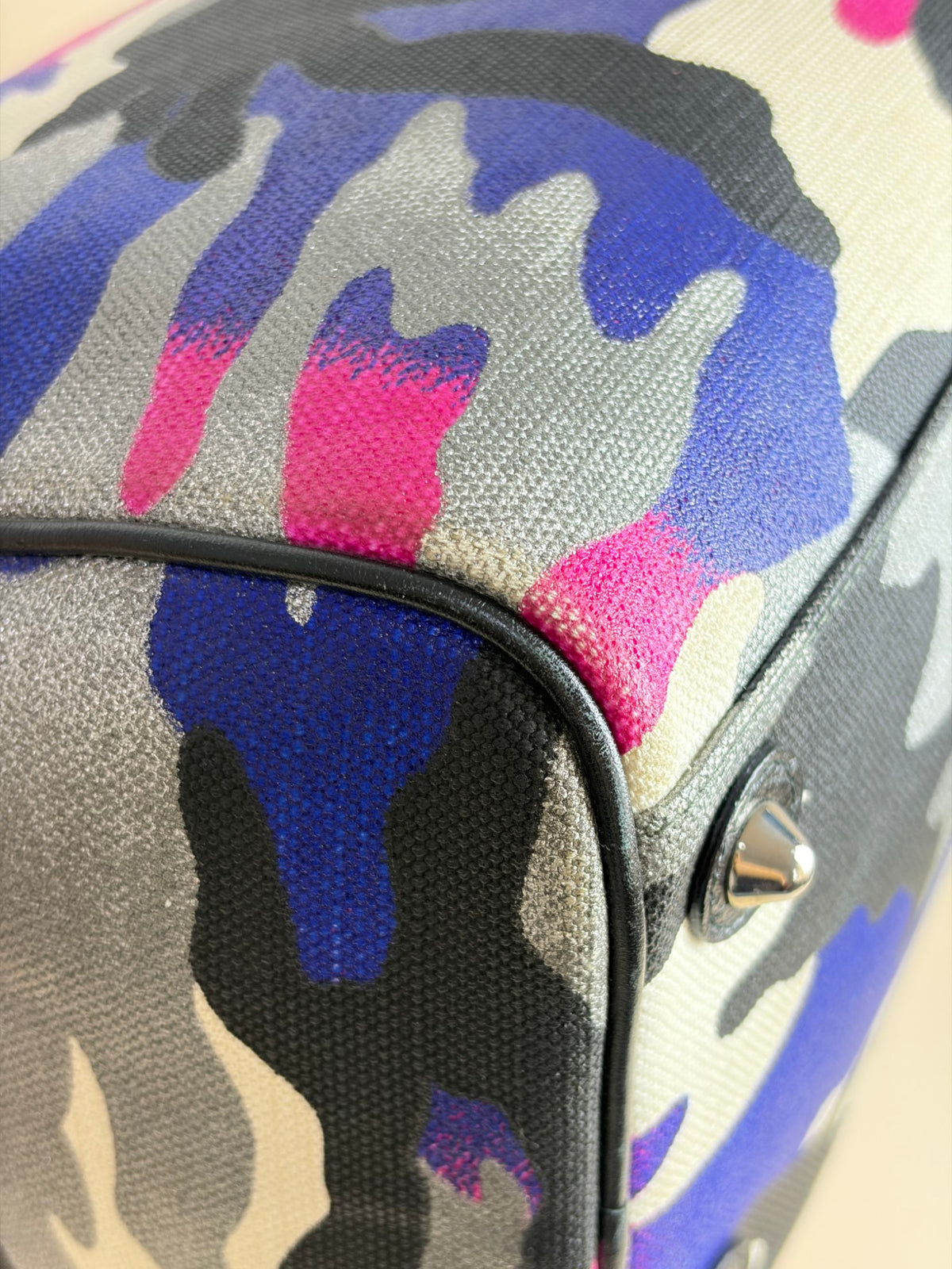 Louis Vuitton multicolor camouflage canvas Anselm Rayle Boston bag