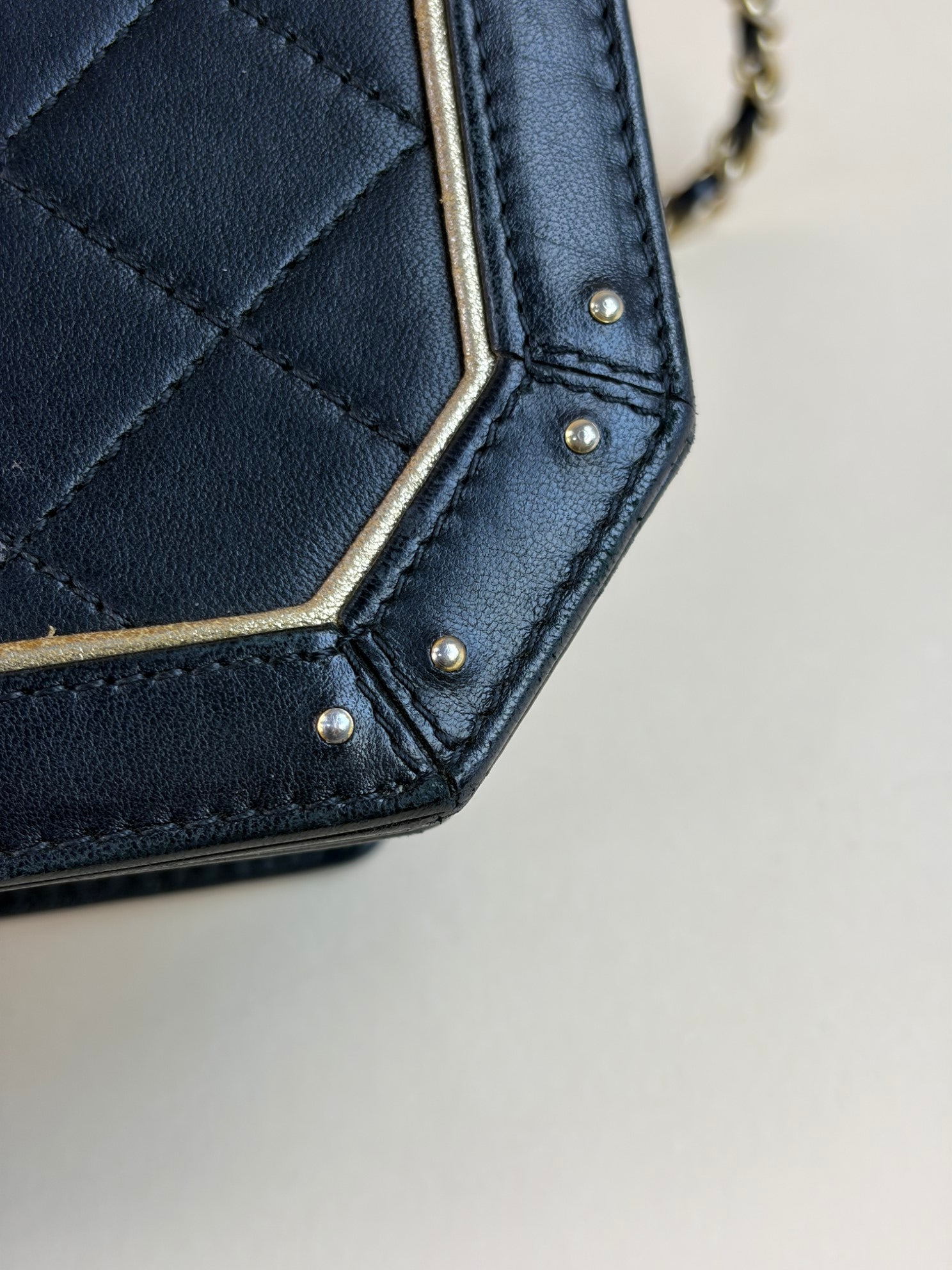 Chanel Black Octagon CC Clasp Flap Bag