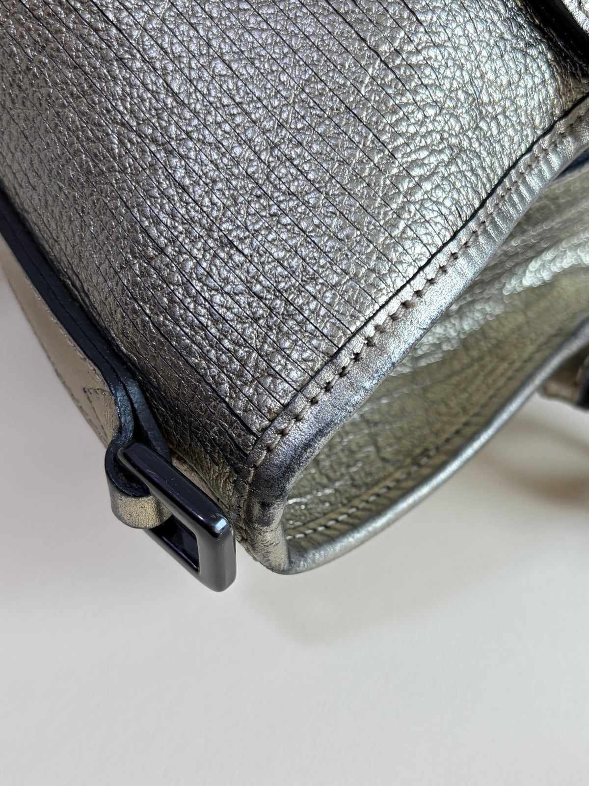 Burberry prorsum gold metallic shoulder bag