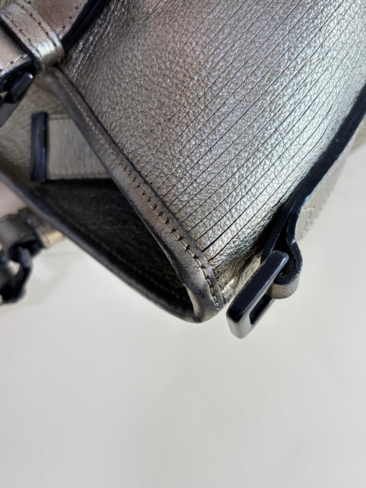 Burberry prorsum gold metallic shoulder bag