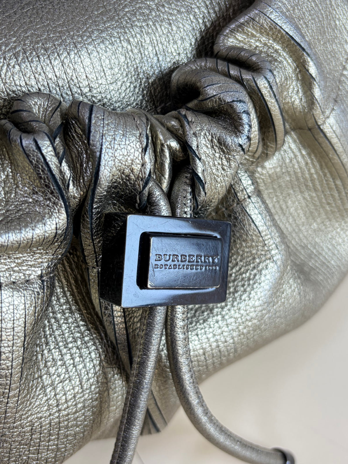 Burberry prorsum gold metallic shoulder bag