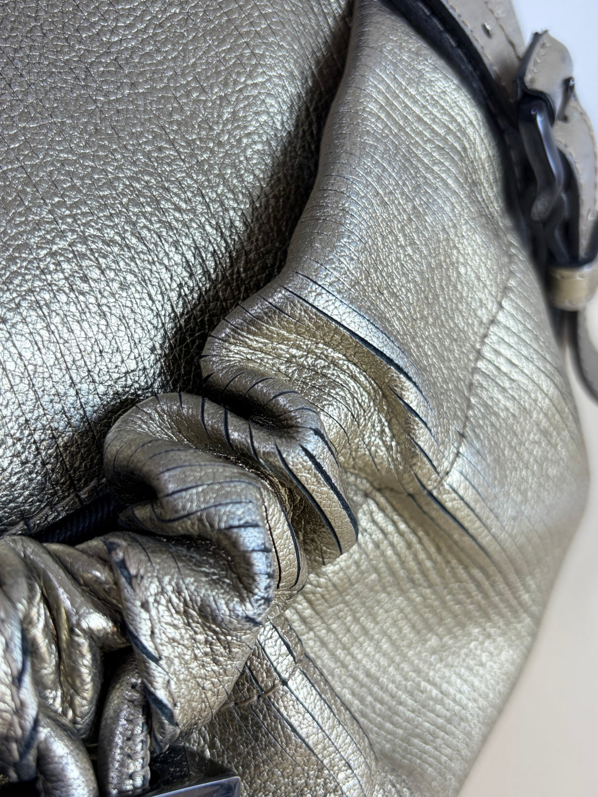 Burberry prorsum gold metallic shoulder bag