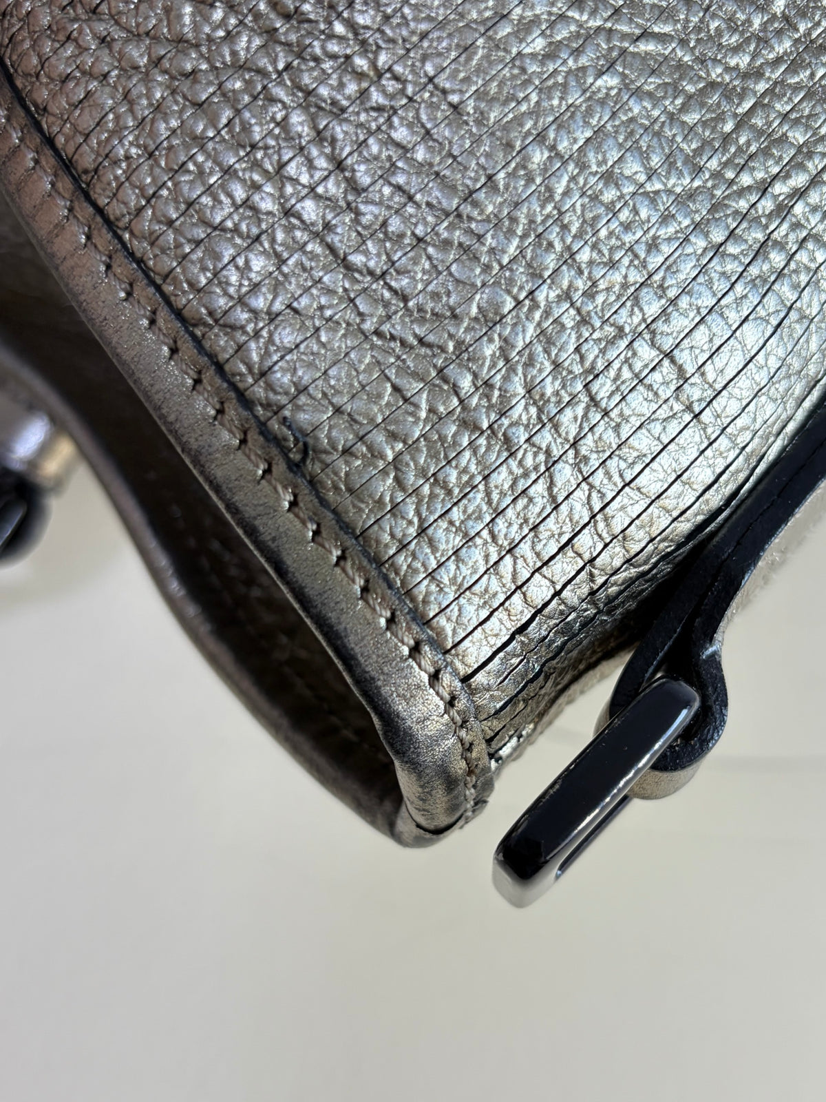 Burberry prorsum gold metallic shoulder bag