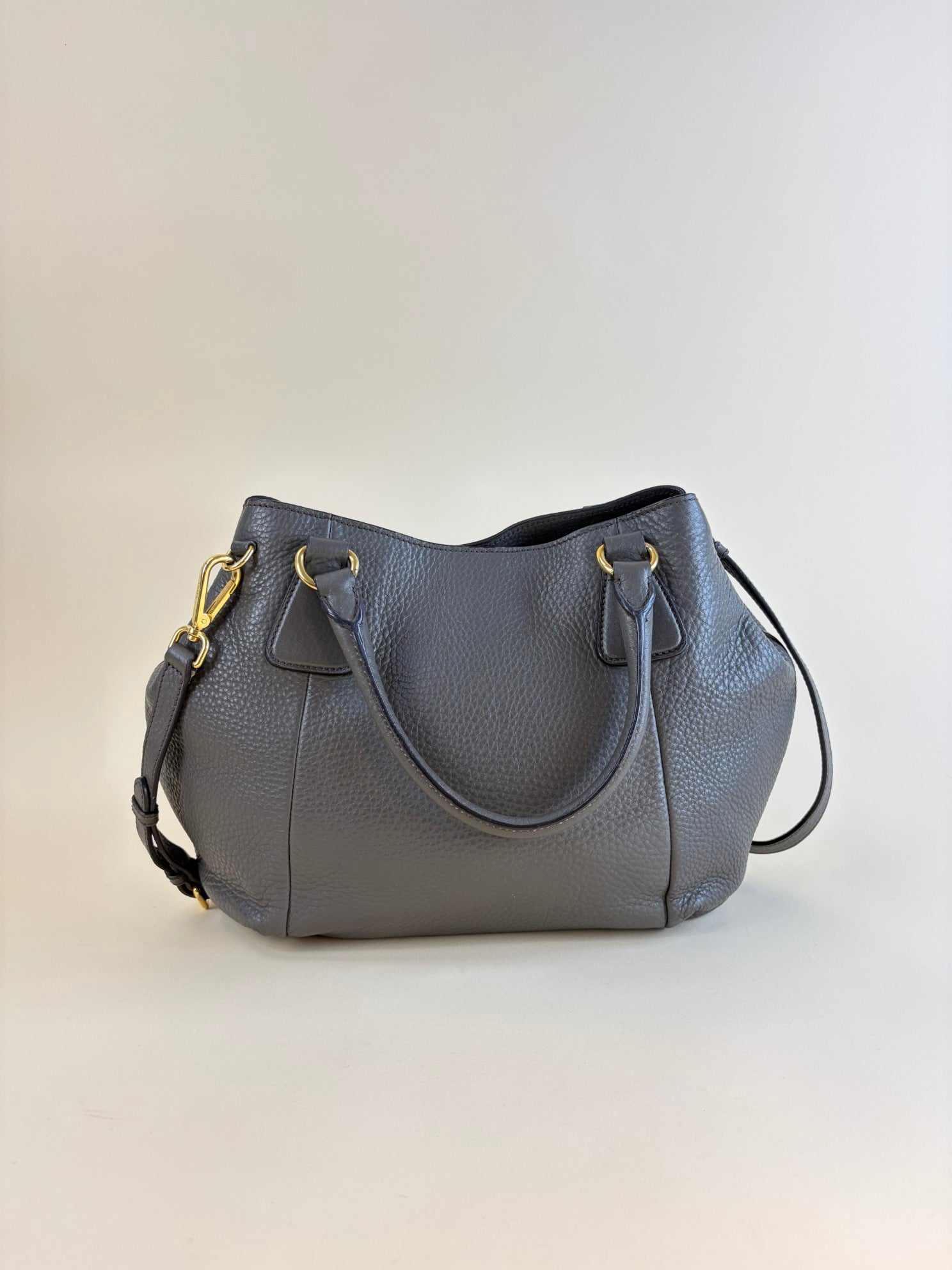 Prada Argilla Vitello Daino Tote Bag