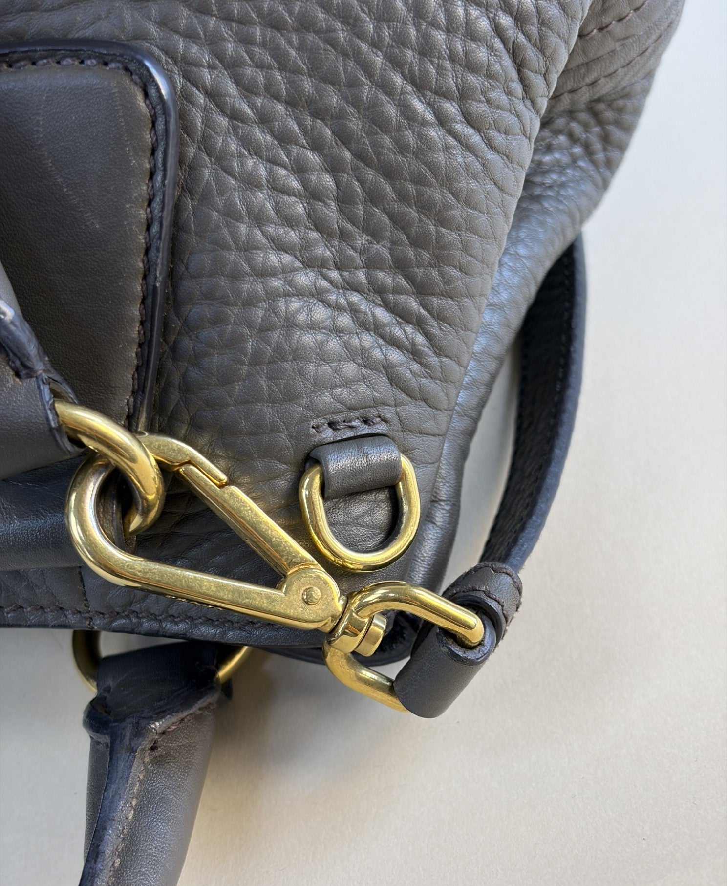 Prada Argilla Vitello Daino Tote Bag