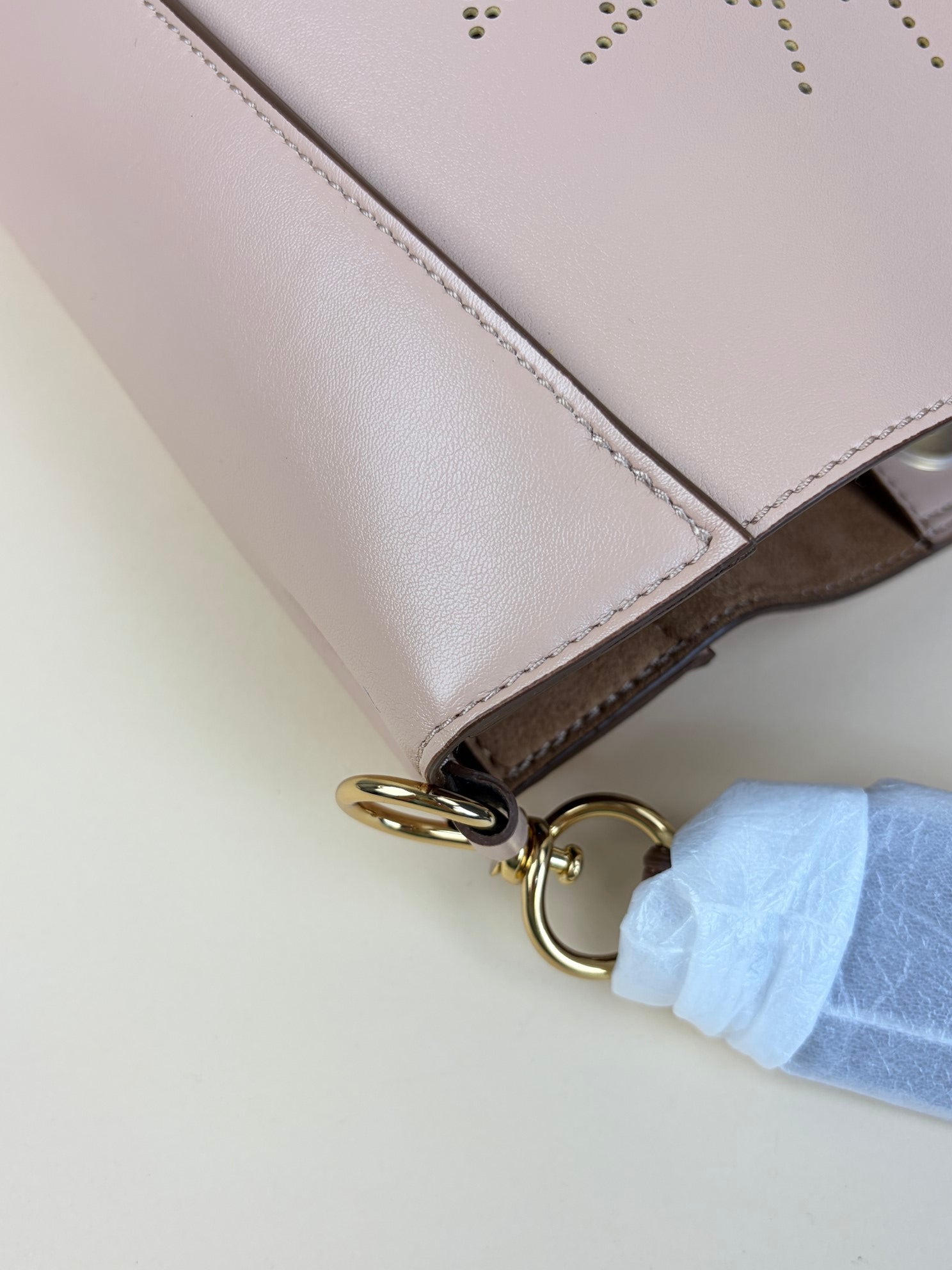 Stella Mccartney Pink Logo Square Crossbody Bag
