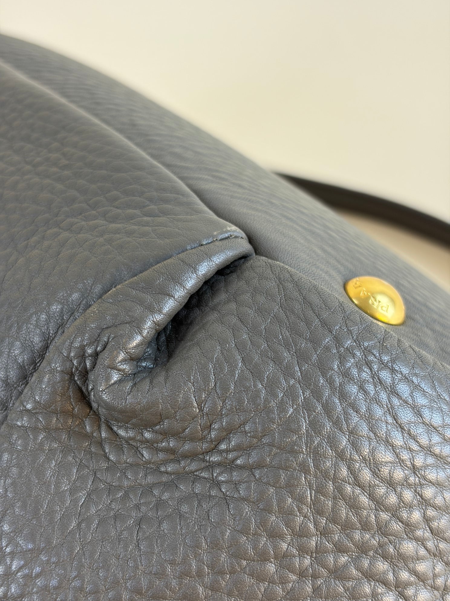 Prada Argilla Vitello Daino Tote Bag